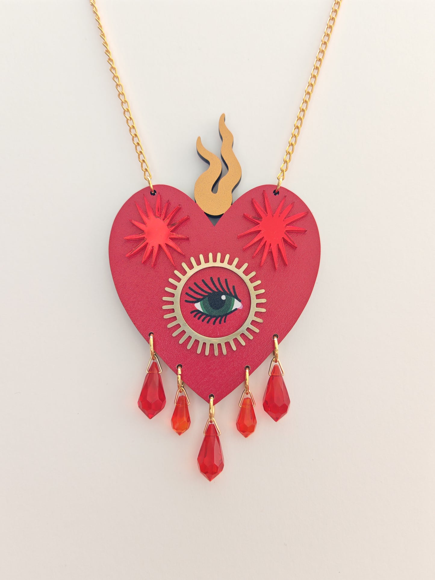 bleeding heart necklace NO FAULTS