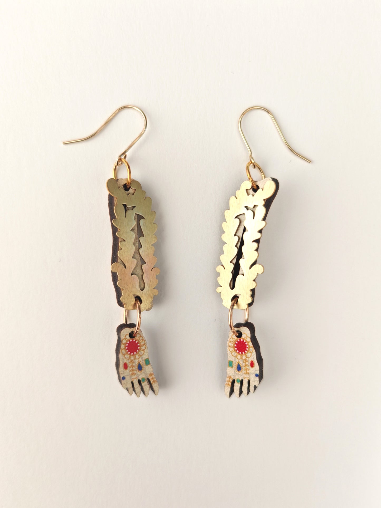 skeleton leg earrings NO FAULT