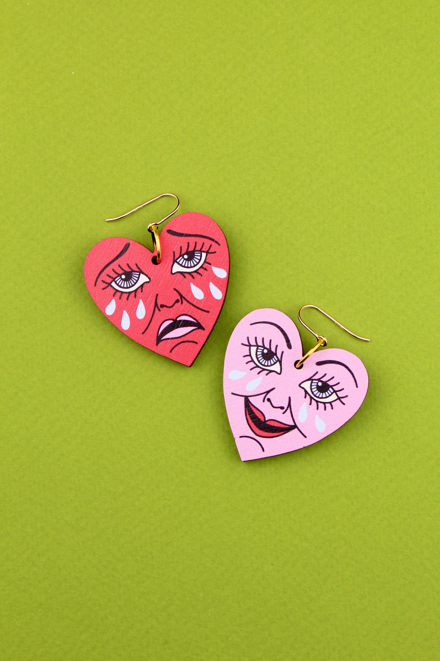 Red and Pink Mood Swings Earrings
