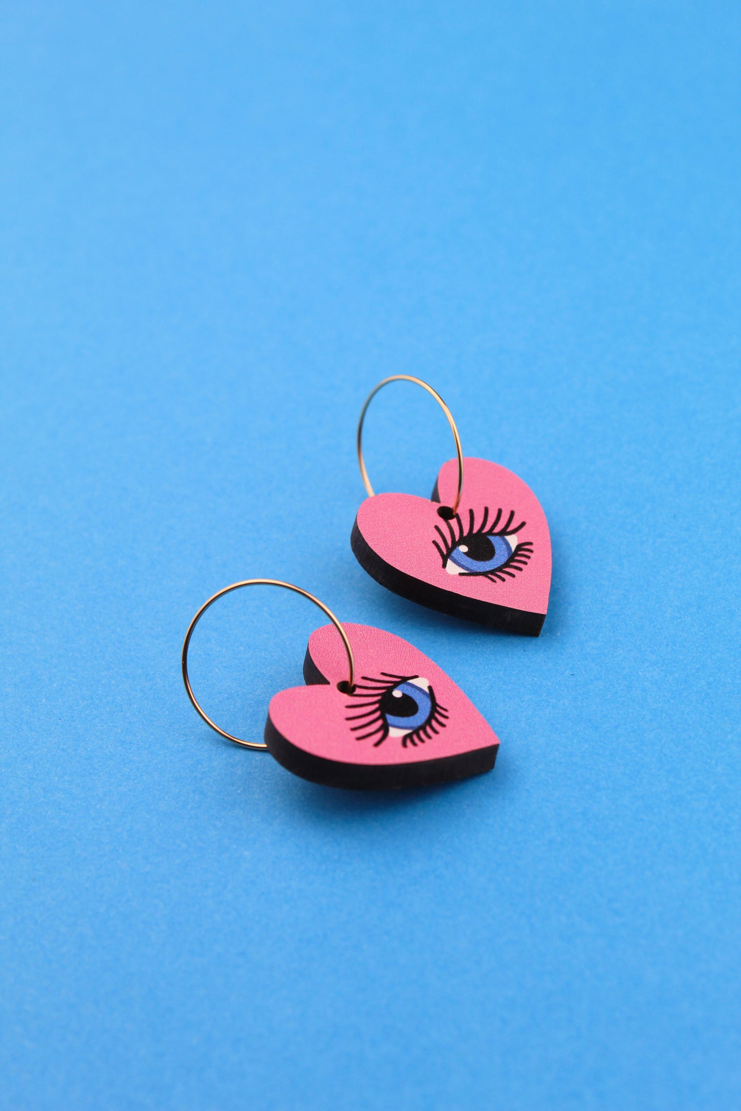 Pink Lovers Eye Earrings