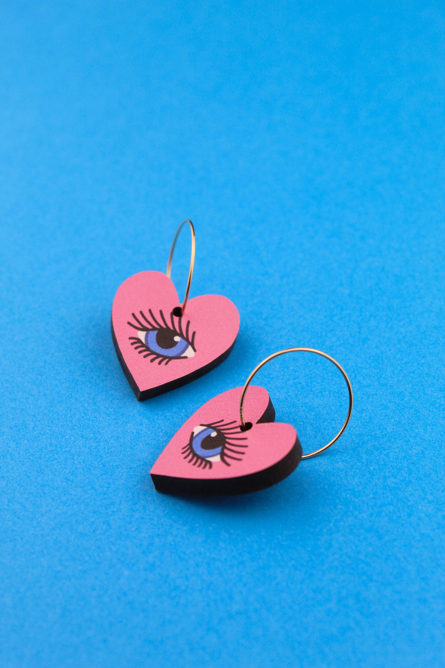 Pink Lovers Eye Earrings