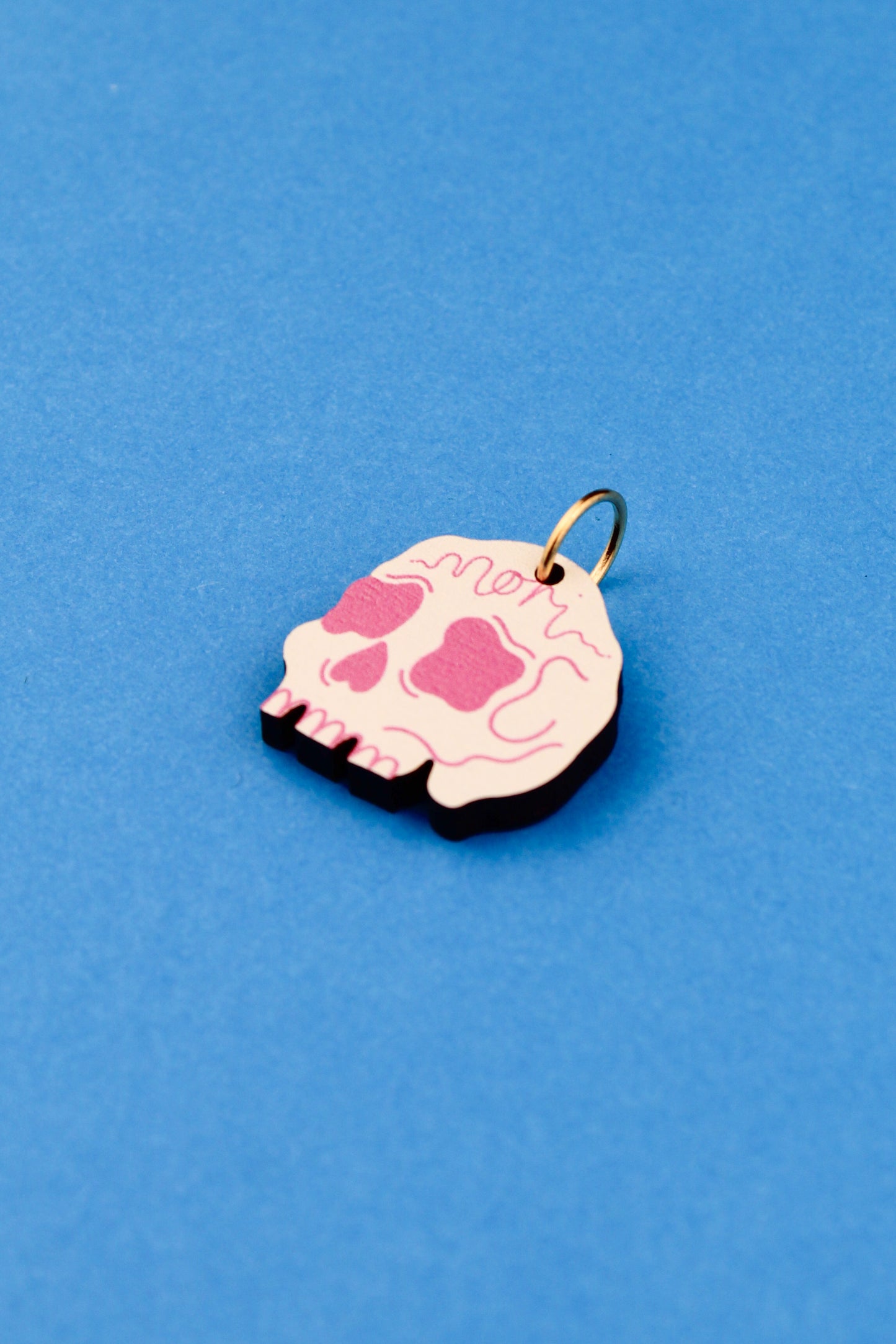 Pink Mori Skull Charm