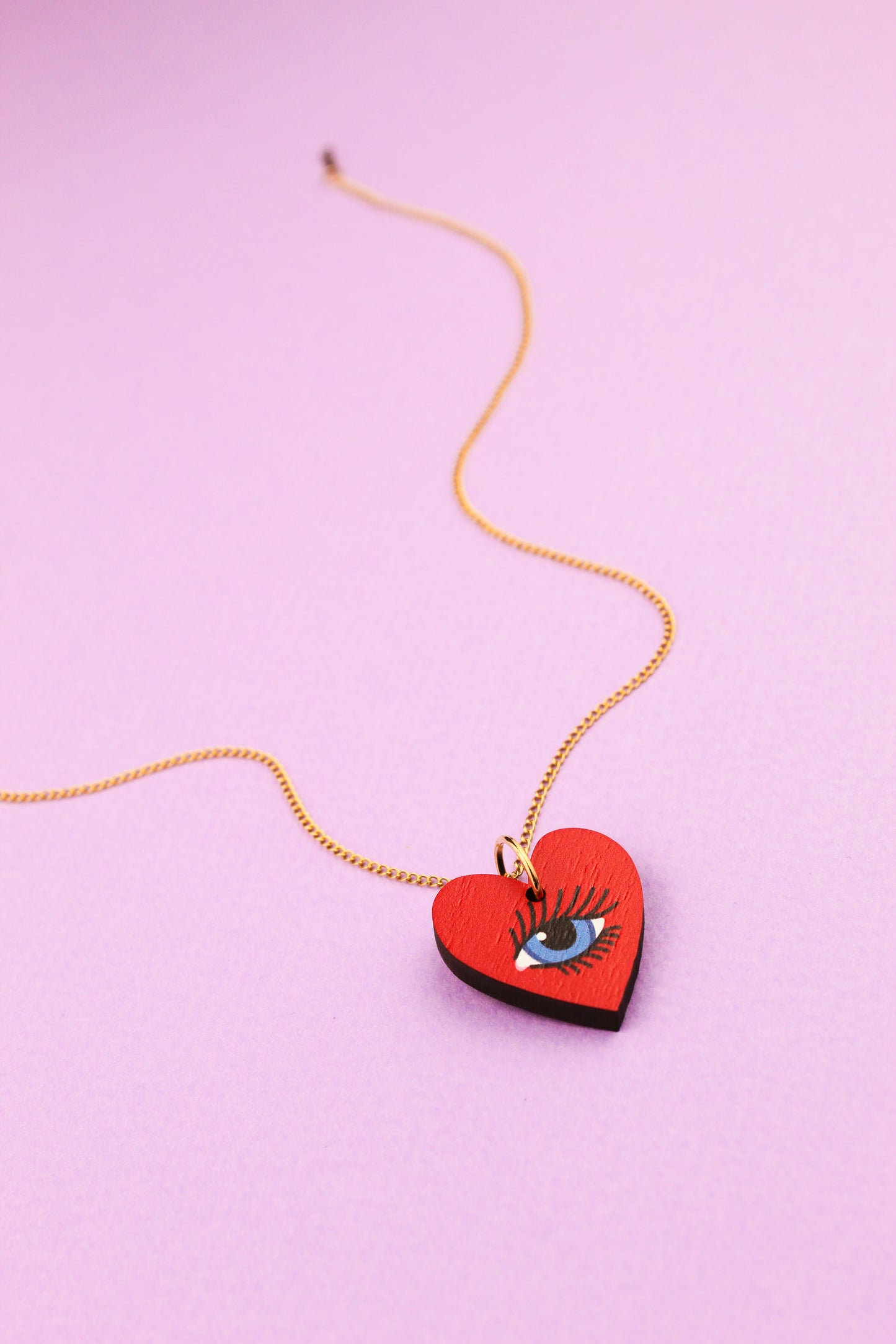 Red Lovers Eye Pendant Necklace