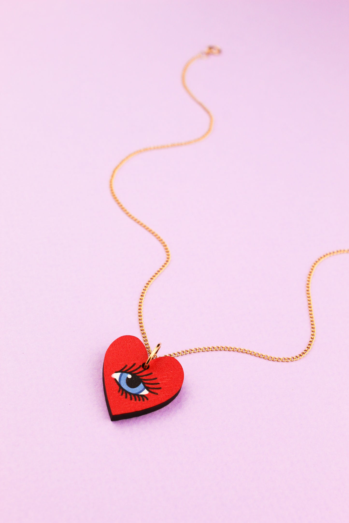 Red Lovers Eye Pendant Necklace