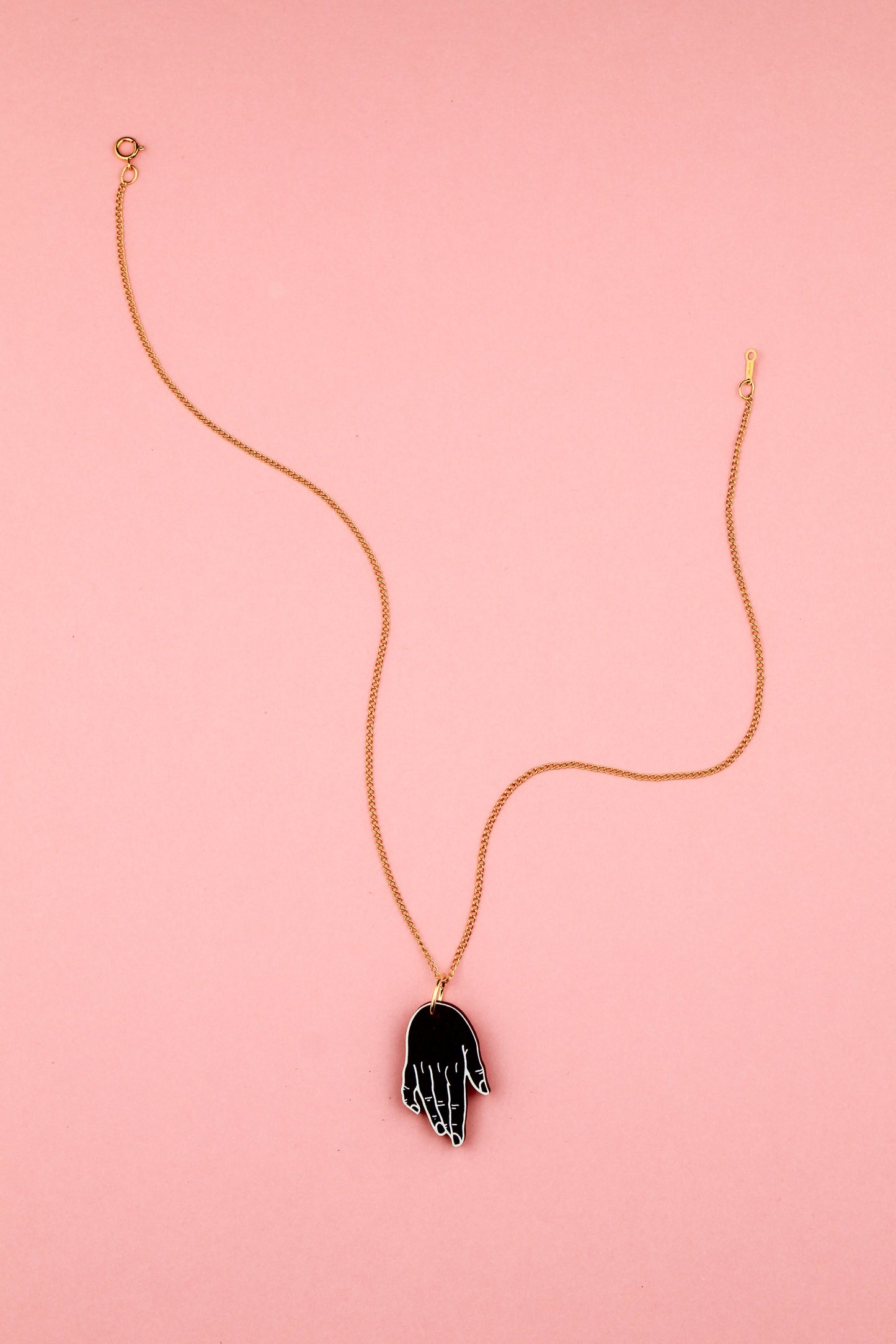 Mourning Hand Pendant Necklace