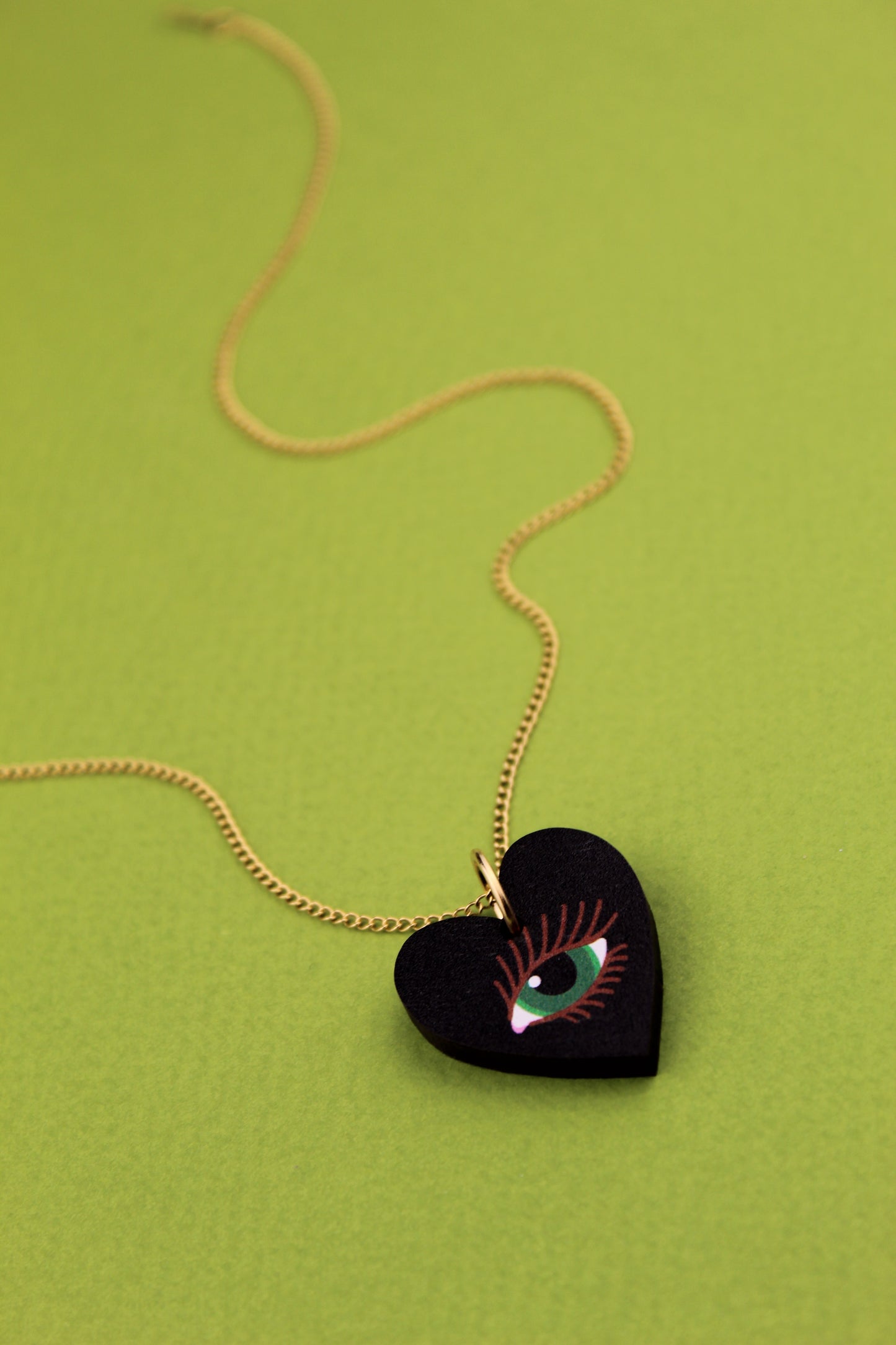 Black Lovers Eye Pendant Necklace