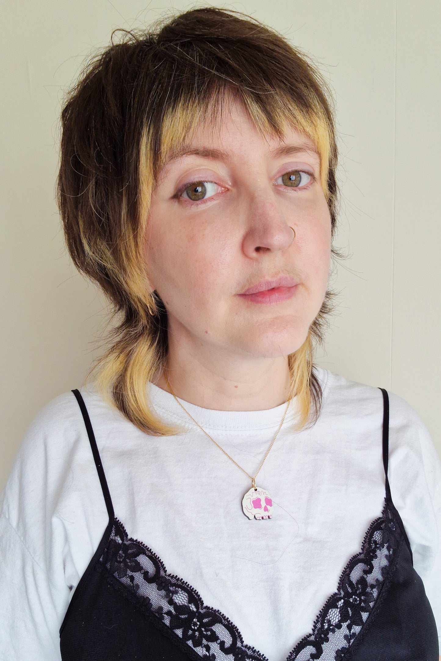Pink Mori Skull Charm