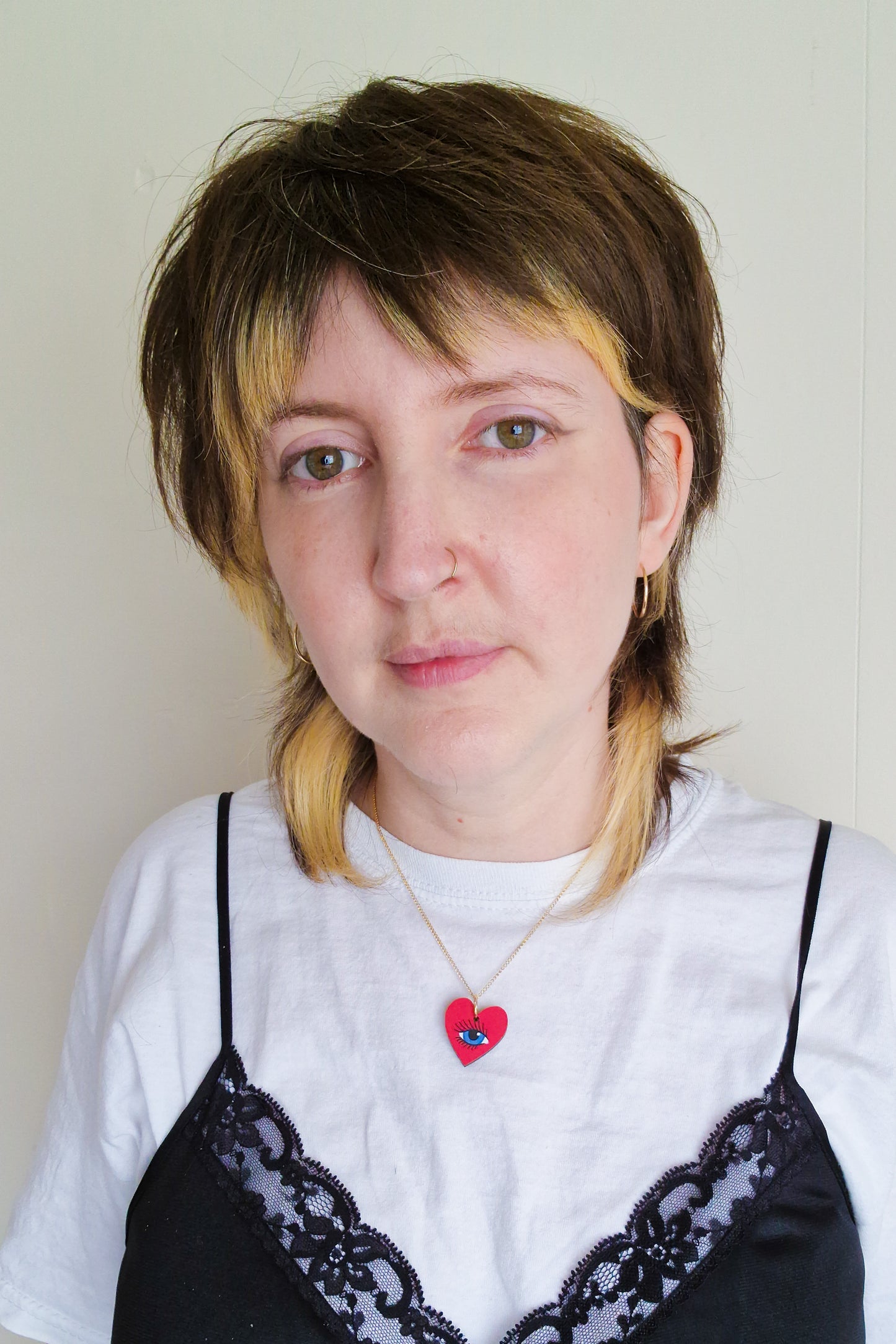 Red Lovers Eye Pendant Necklace