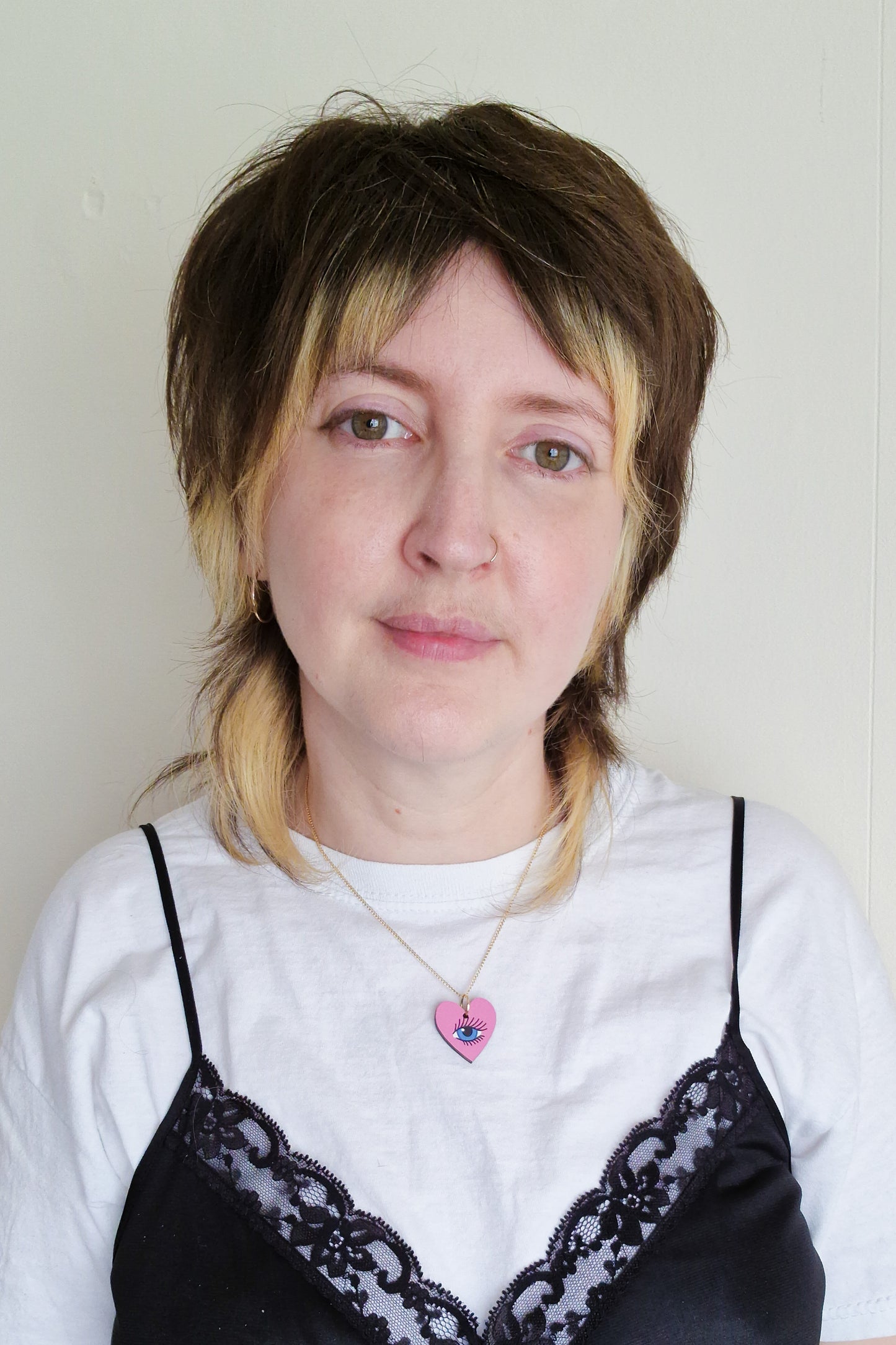 Pink Lovers Eye Pendant Necklace