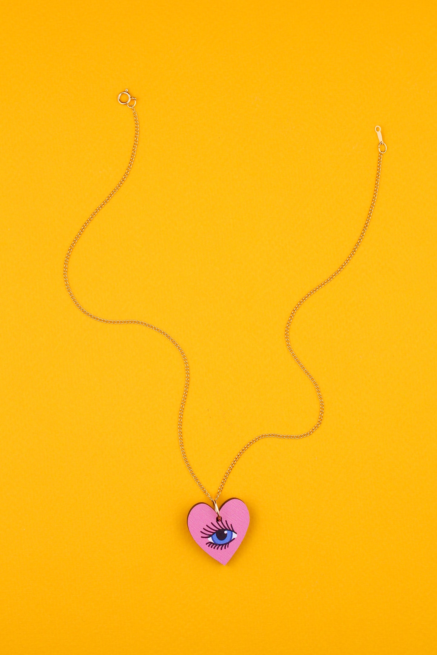 Pink Lovers Eye Pendant Necklace