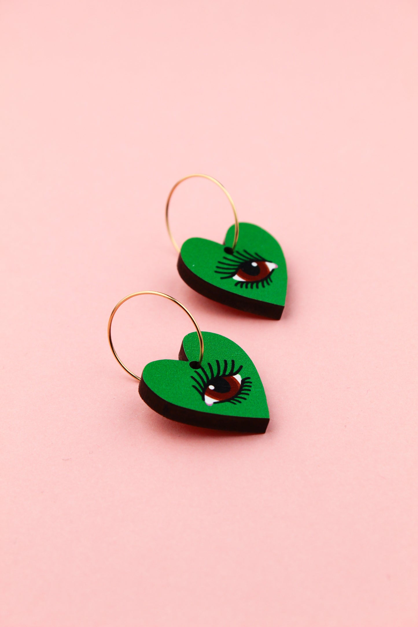 Green Lovers Eye Earrings