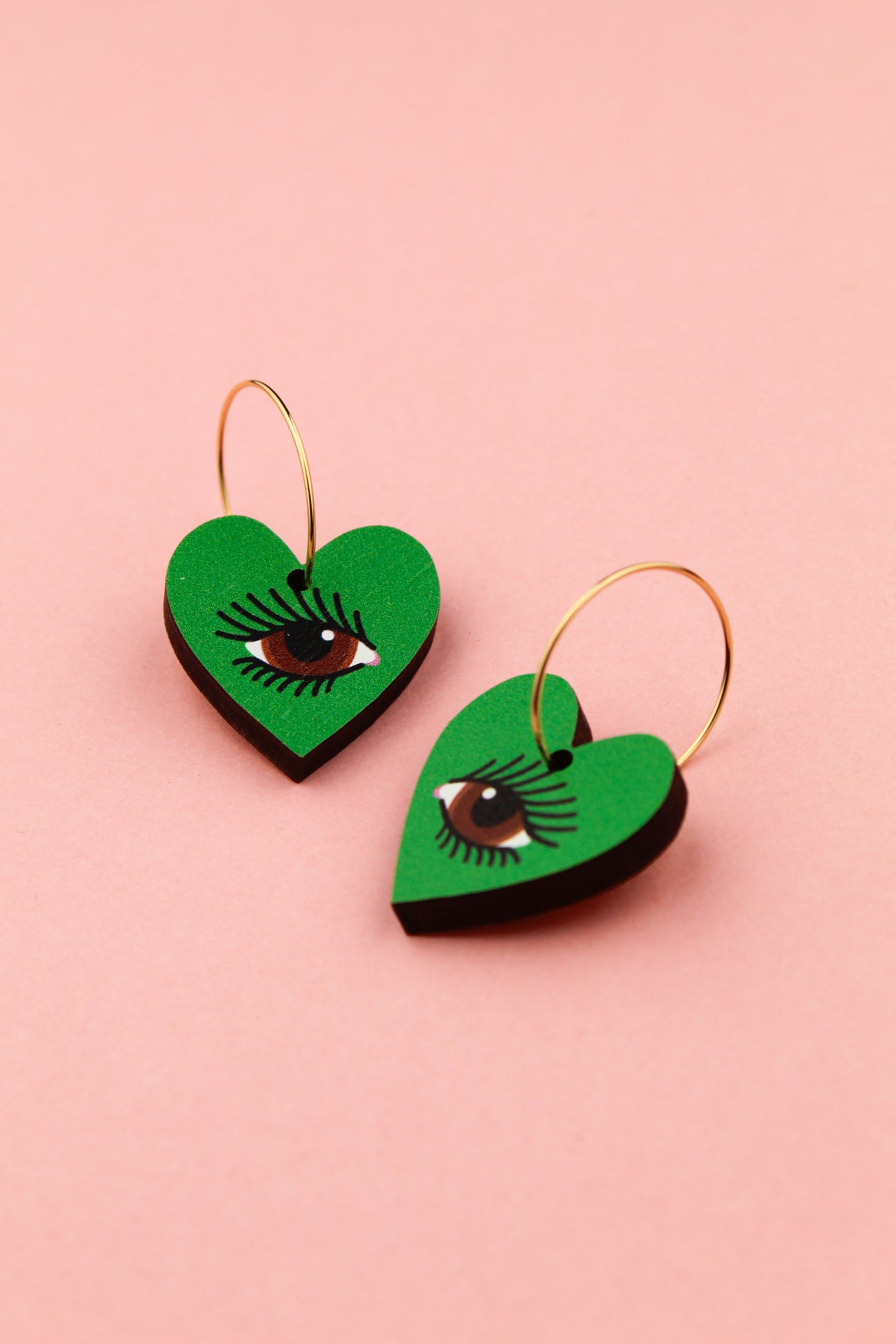 Green Lovers Eye Earrings
