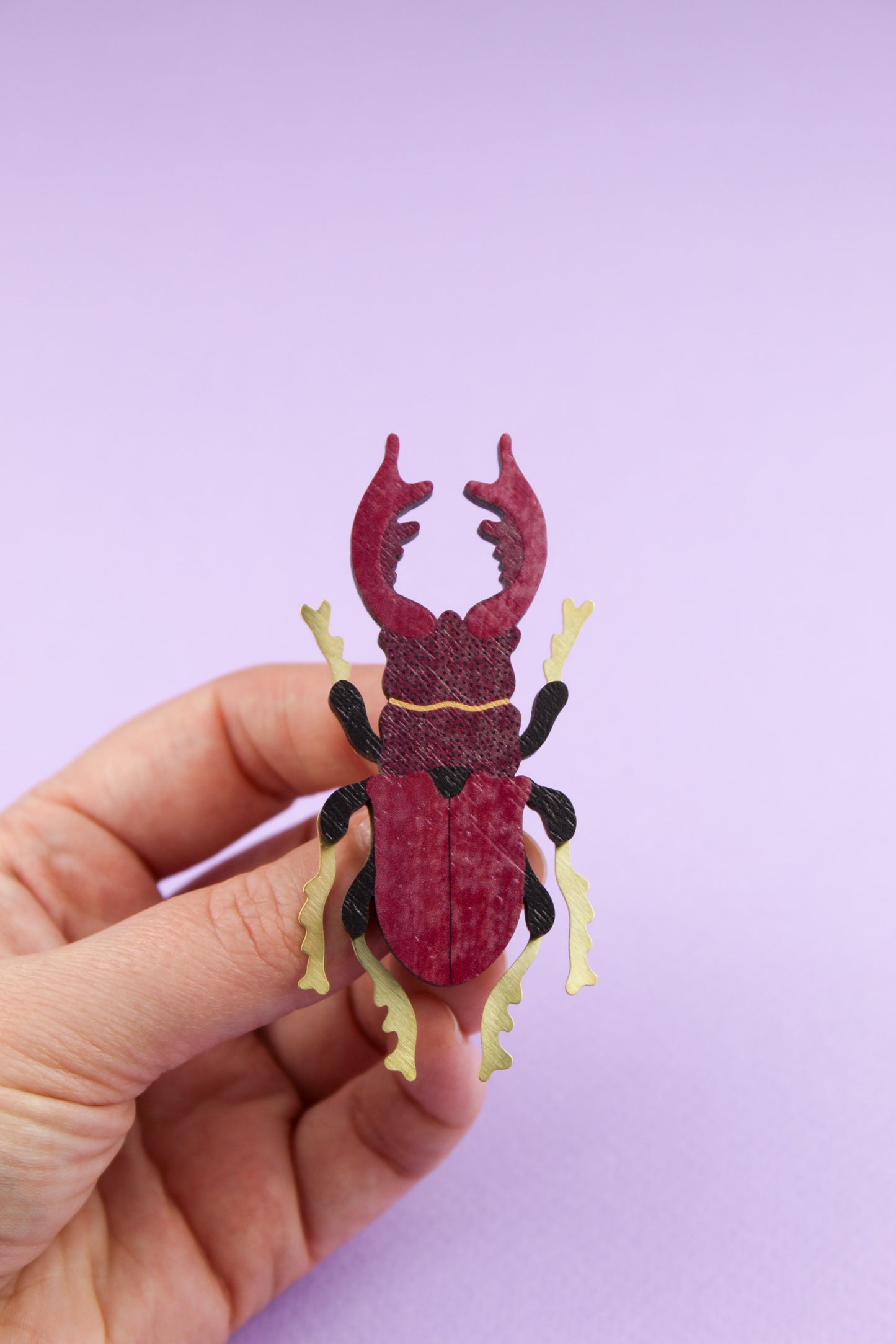 Stag Beetle Brooch