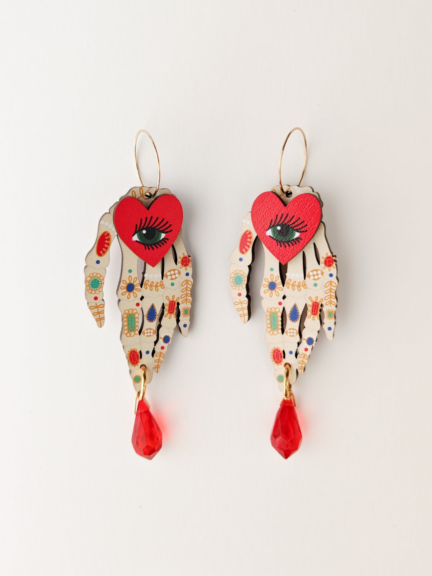 skeleton hand earrings NO FAULTS
