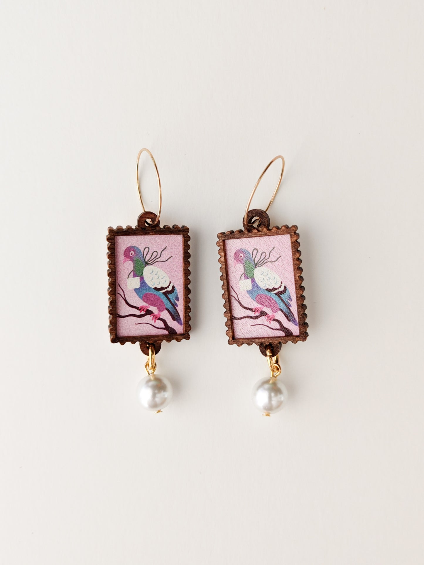 pigeon frame earrings NO FAULTS