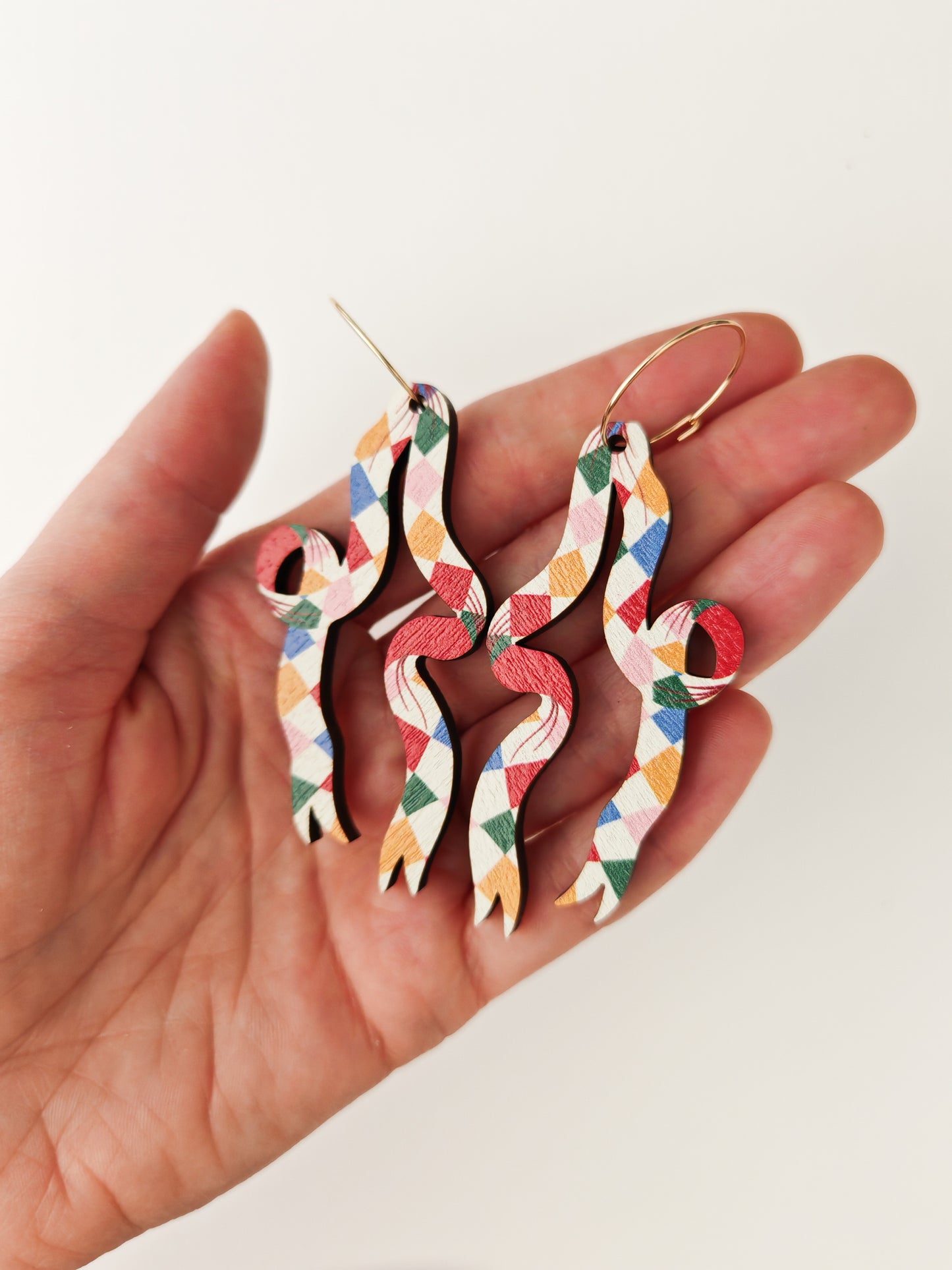 ribbon earrings HEAVY GRAIN