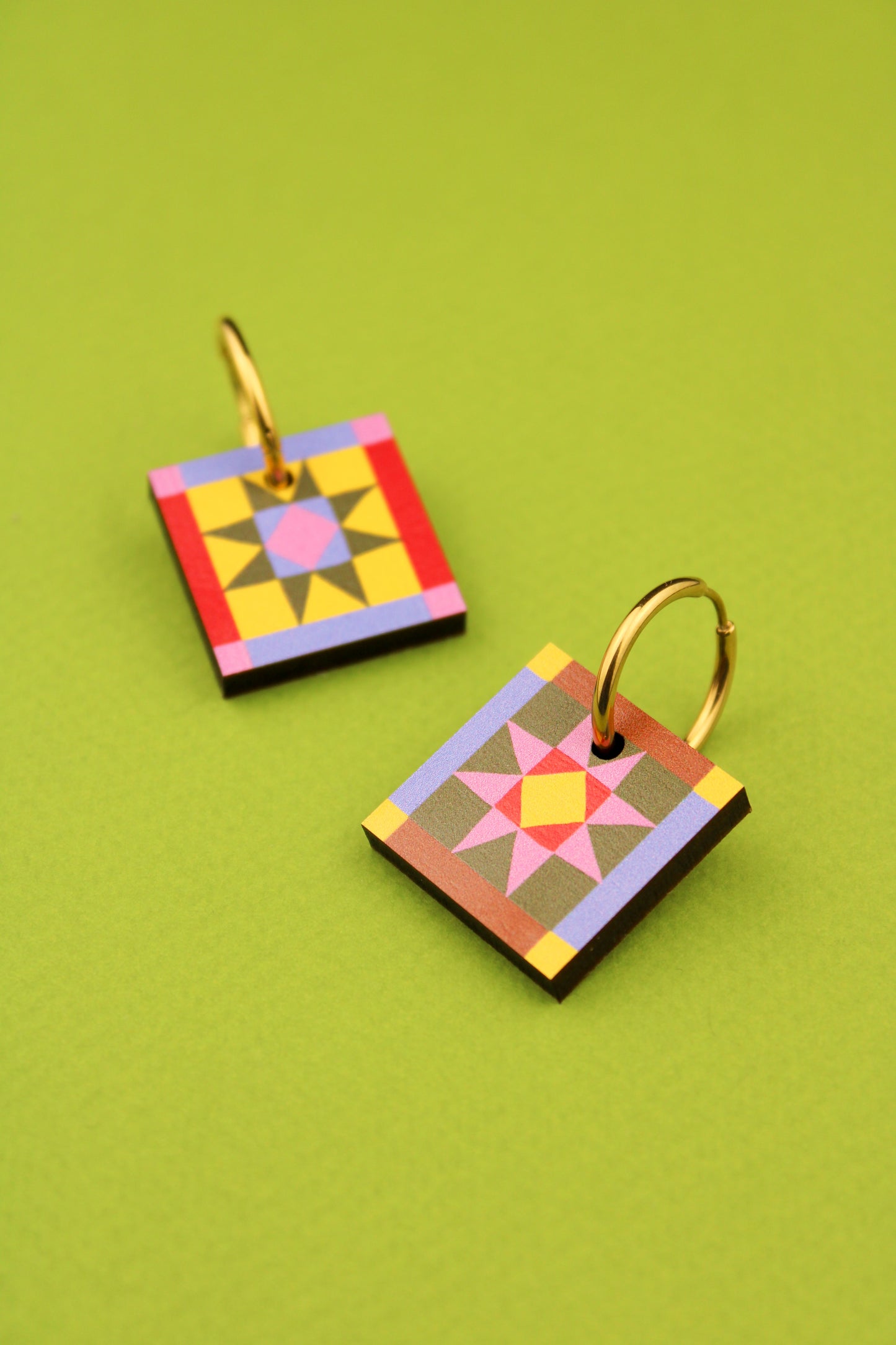 Sawtooth Star Earrings