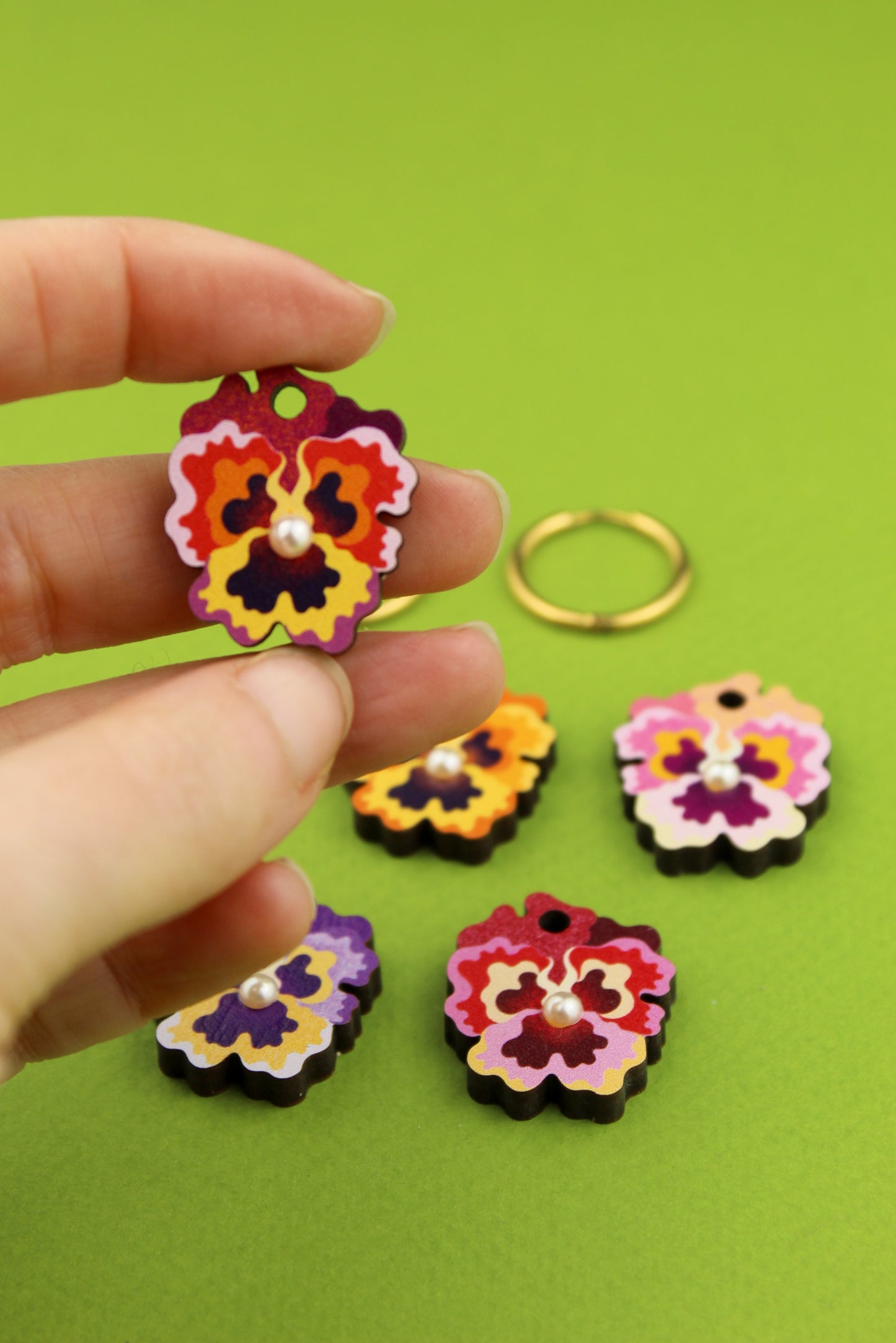 Breloques pour boucles d'oreilles Pick n Mix Pansy