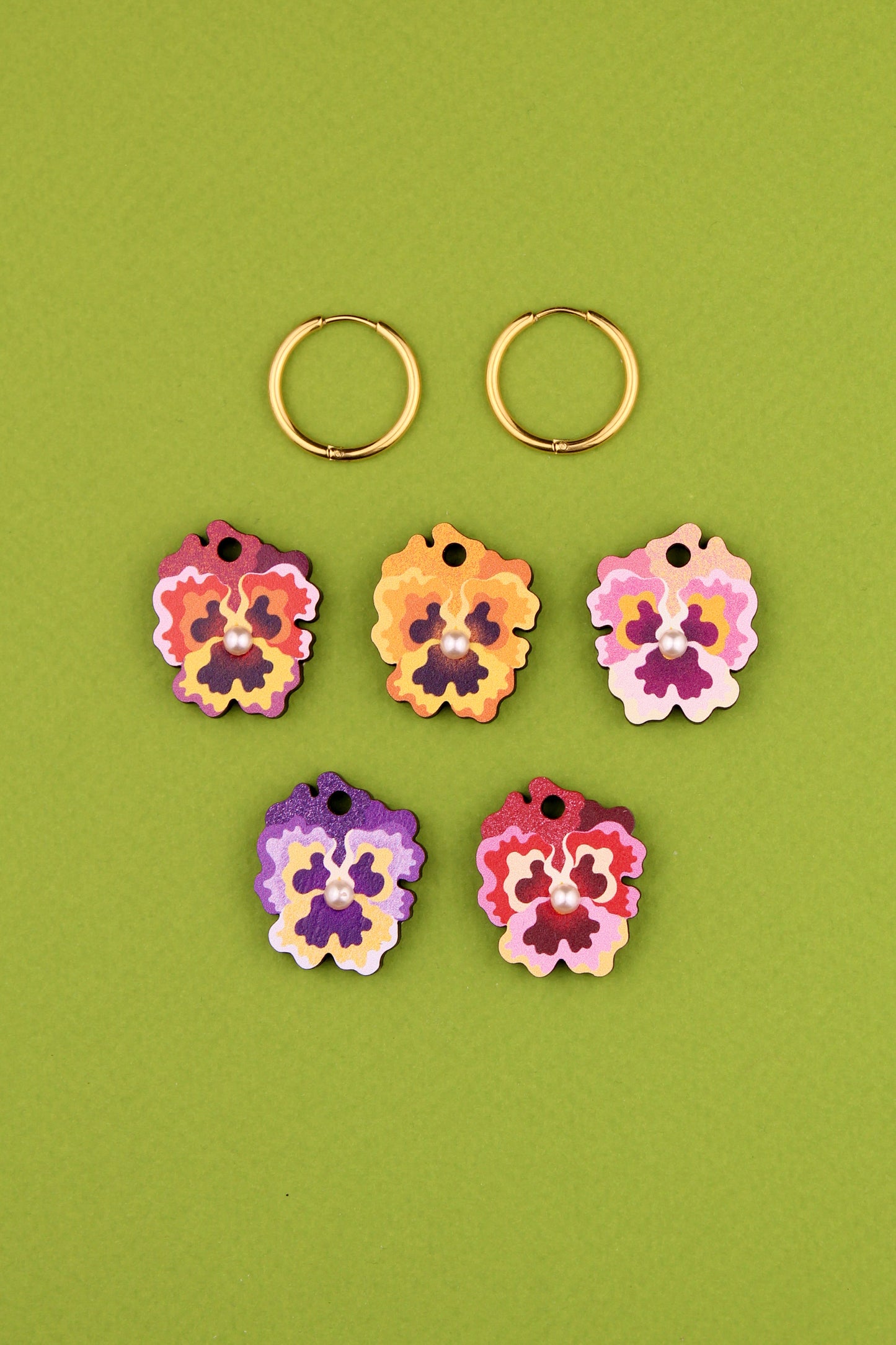 Breloques pour boucles d'oreilles Pick n Mix Pansy