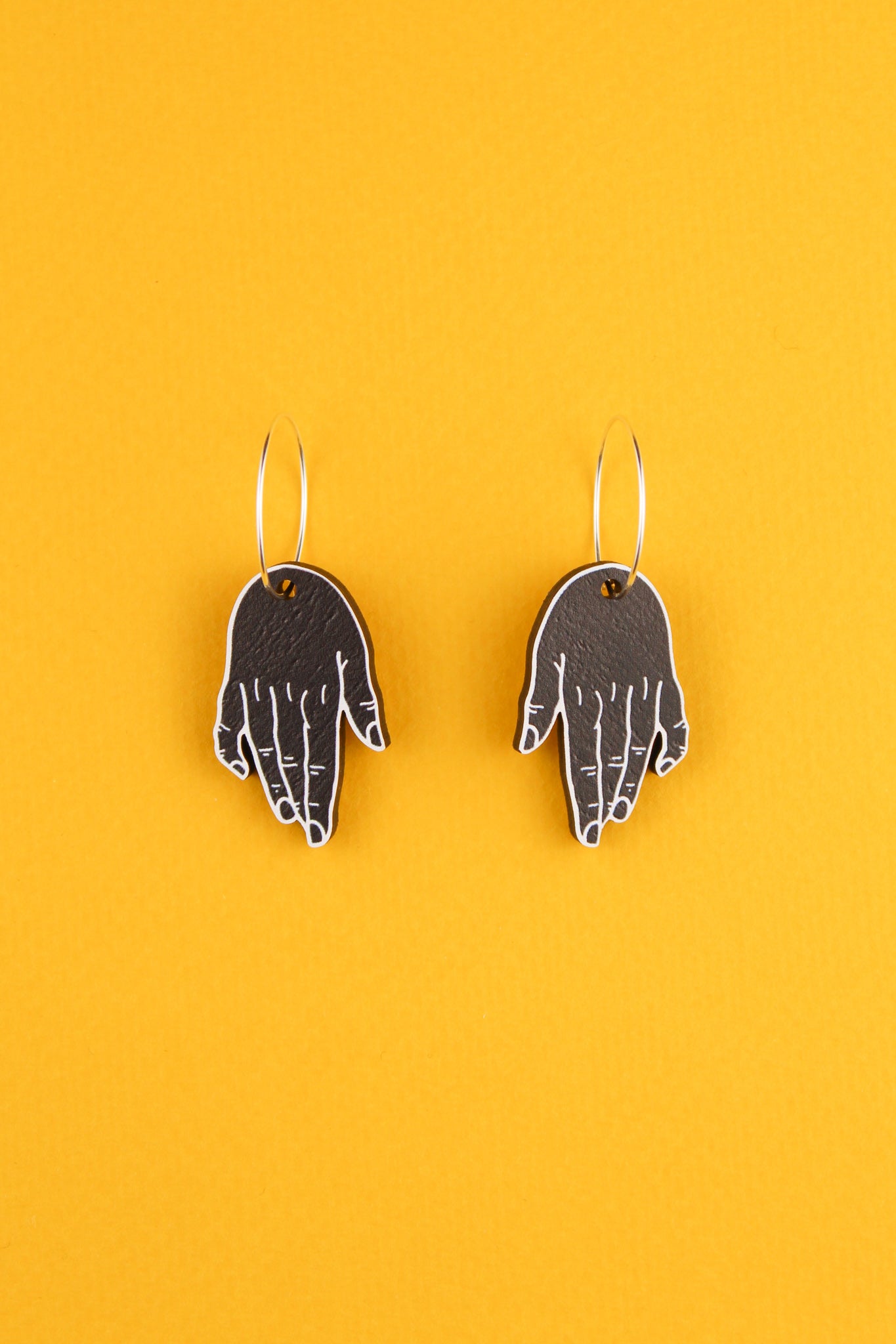 Mourning Hand Earrings