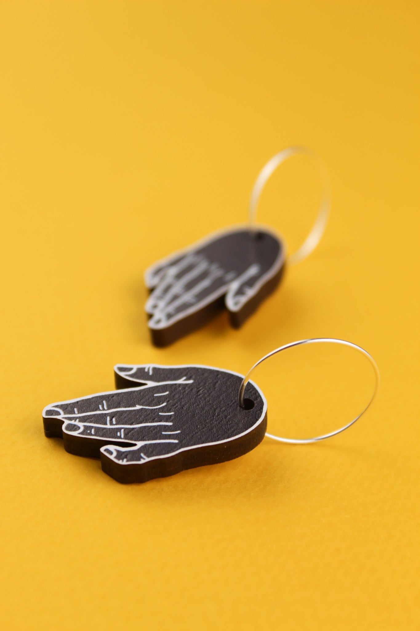 Mourning Hand Earrings