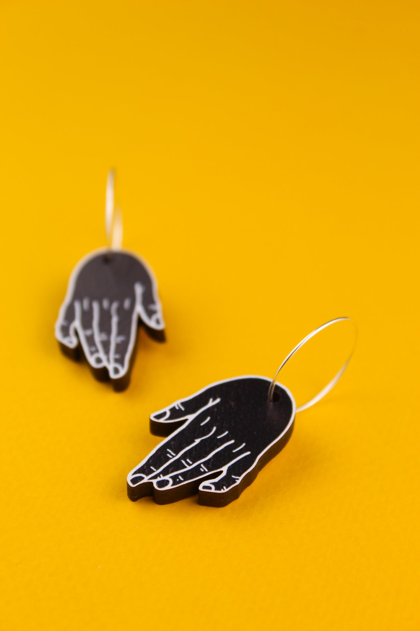 Mourning Hand Earrings