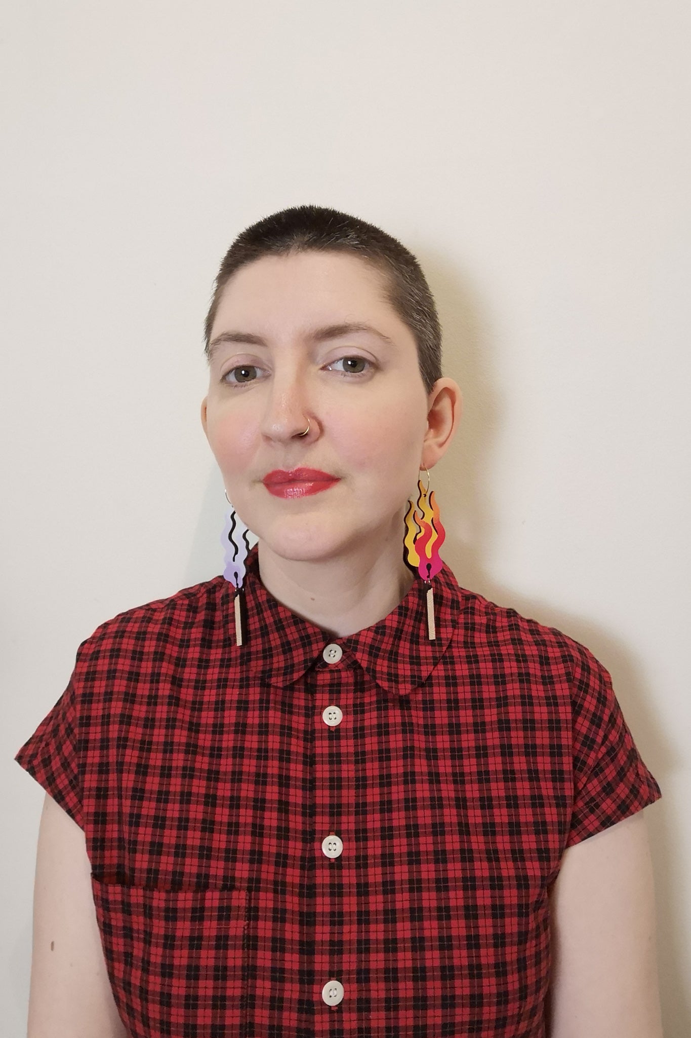 Lit / Burn Out Mismatched earrings