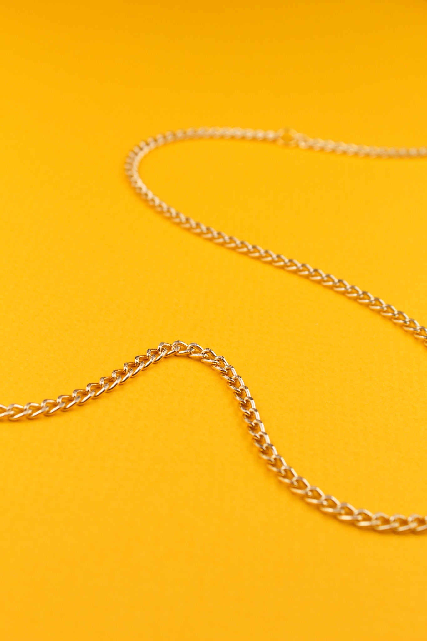Gold Tone Anodized Aluminium Chunky Curb Chain