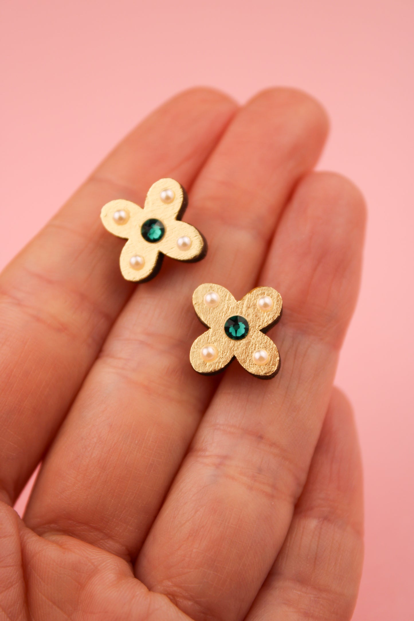 Green Tudor Studs
