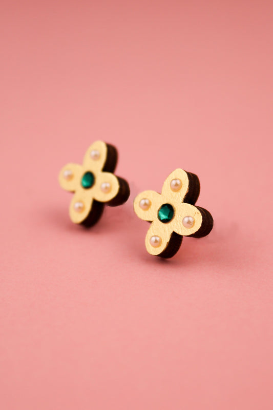 Green Tudor Studs