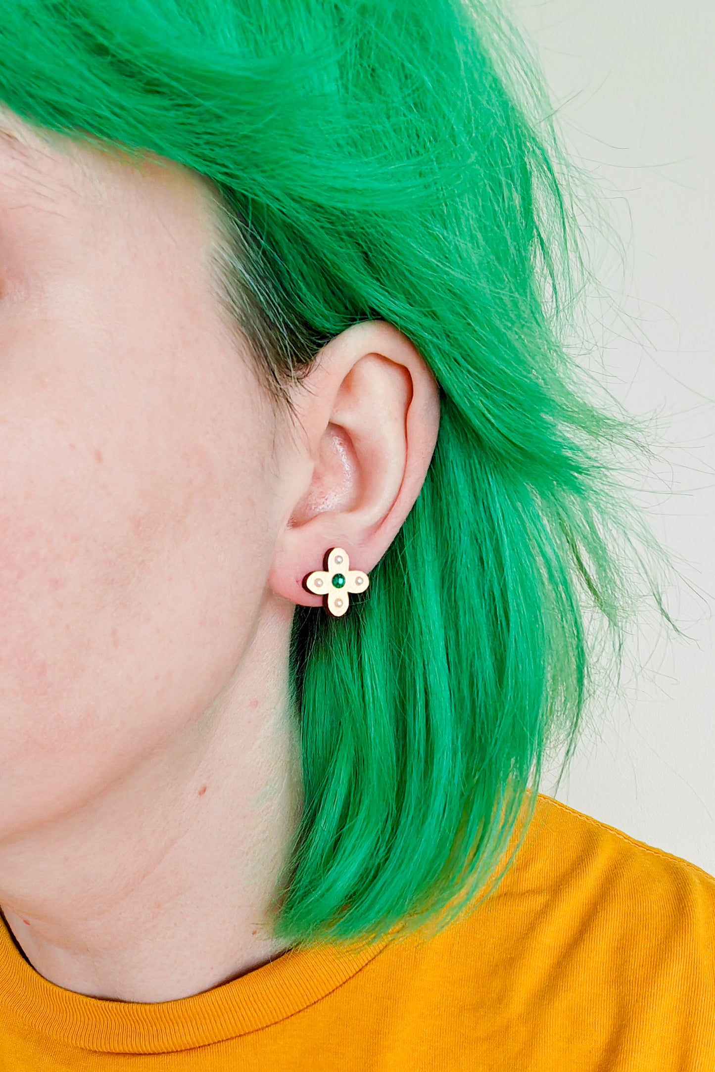 Green Tudor Studs