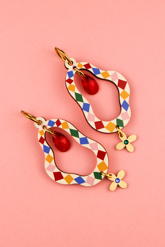 Abstract HarleQueen Earrings