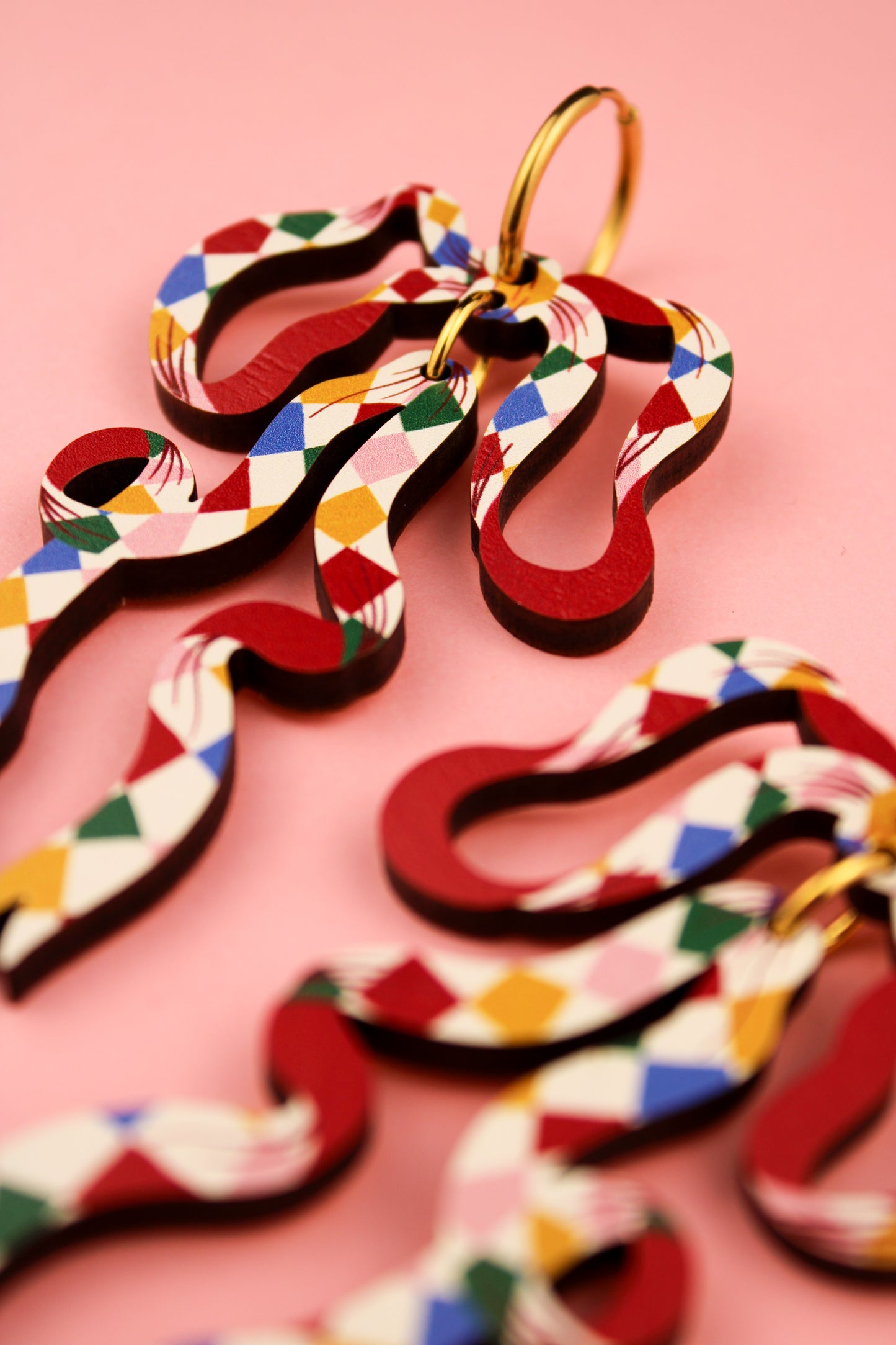 Harlequin Bow Earrings