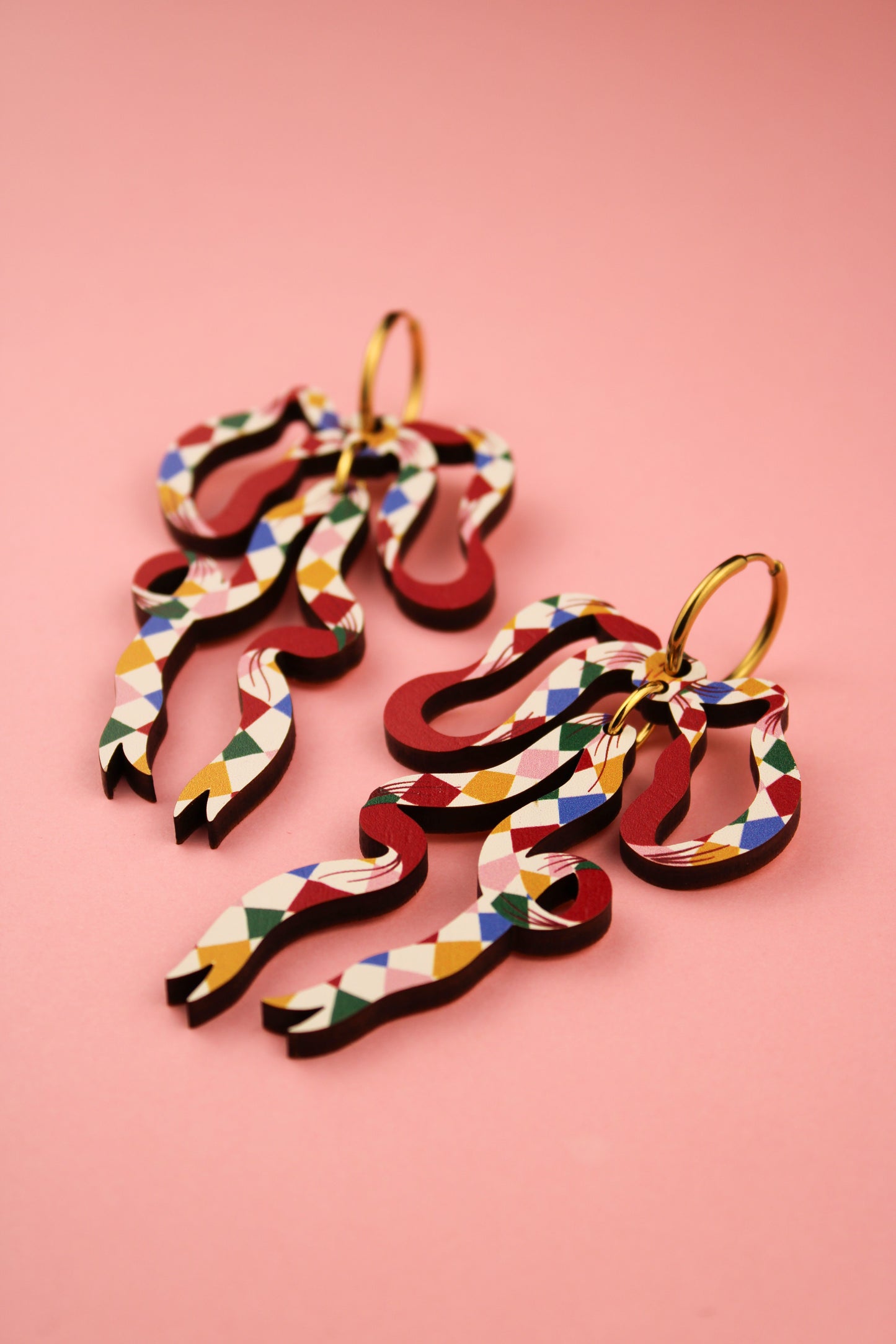 Harlequin Bow Earrings
