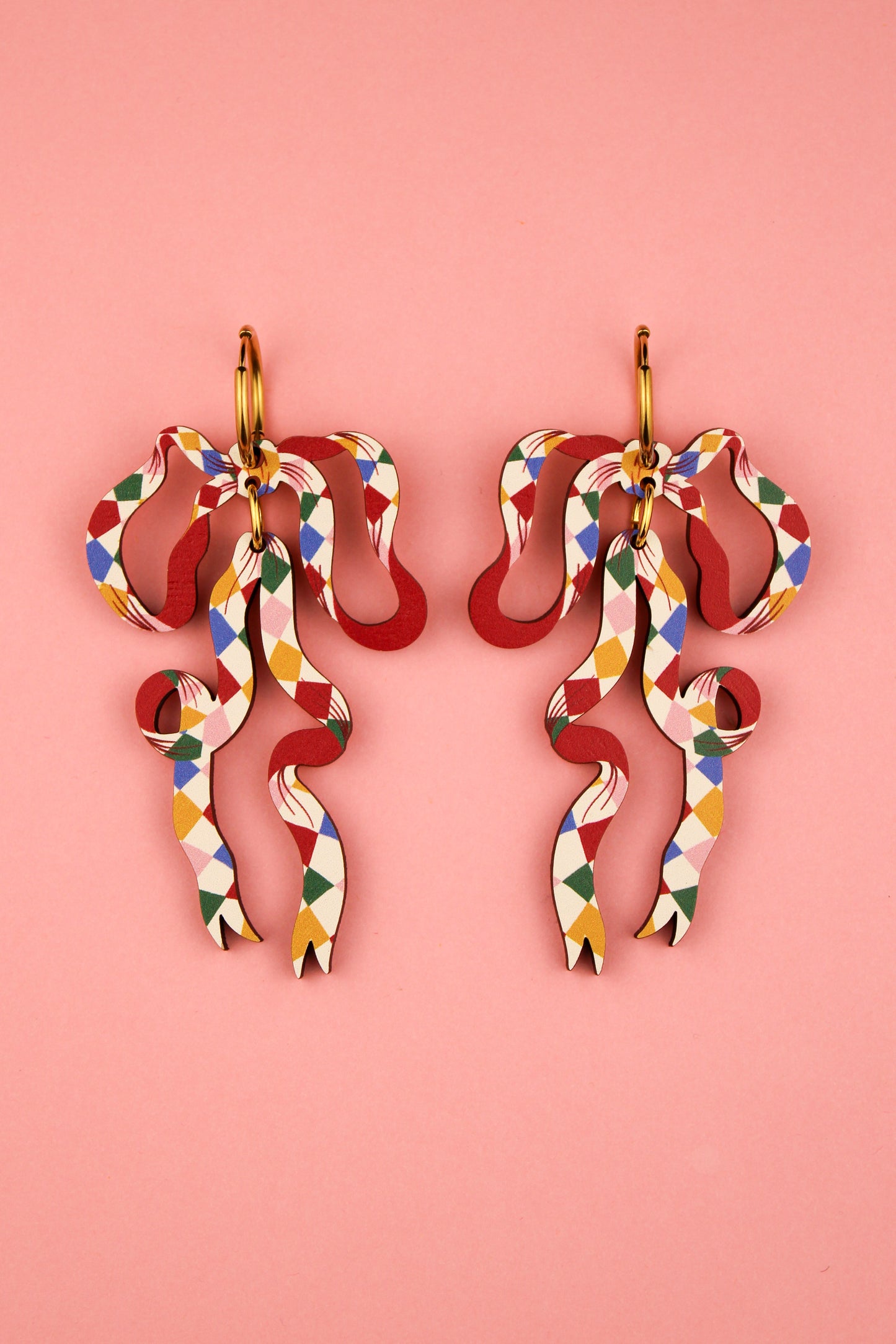 Harlequin Bow Earrings
