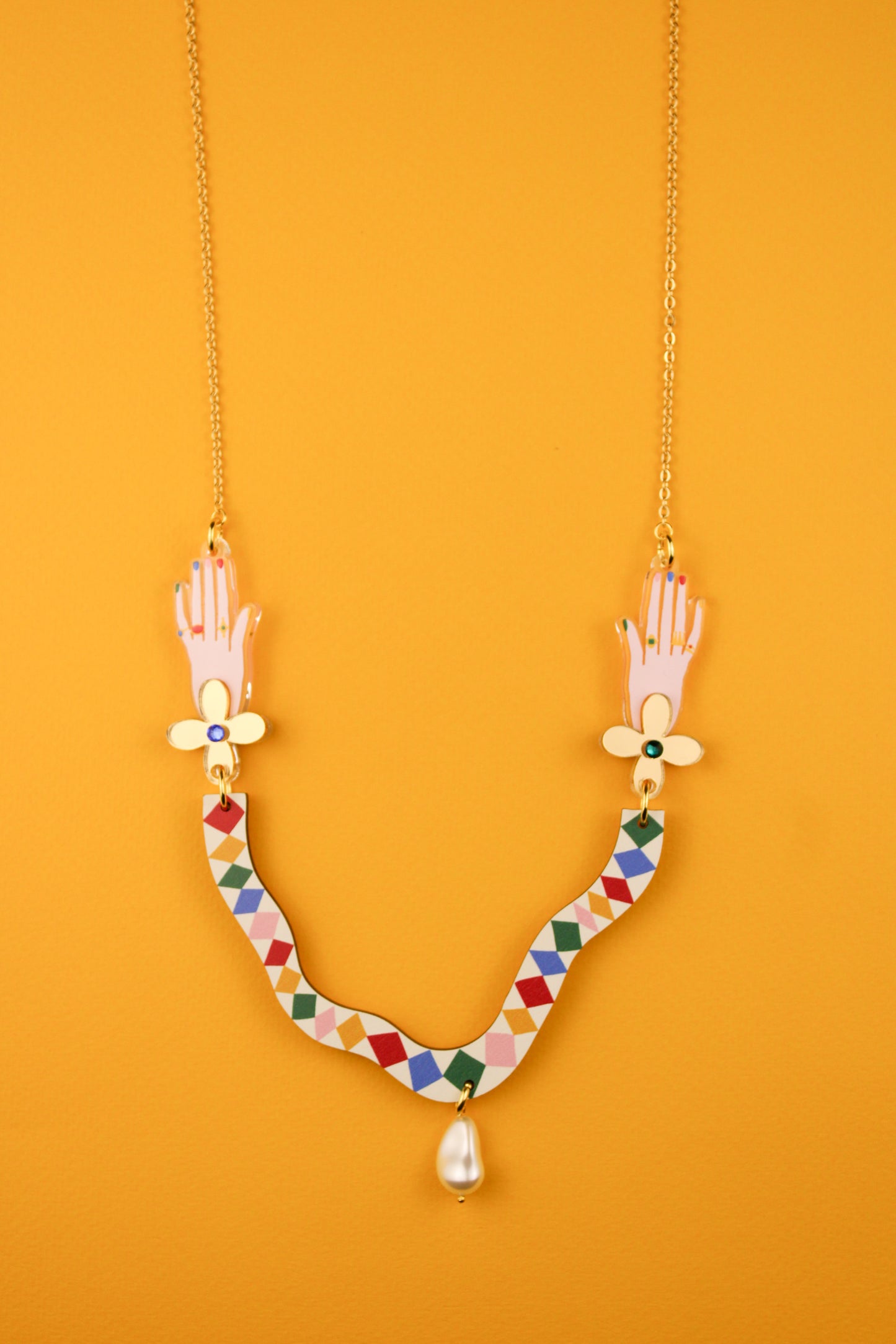 Harlequin Hand Necklace PRE ORDER