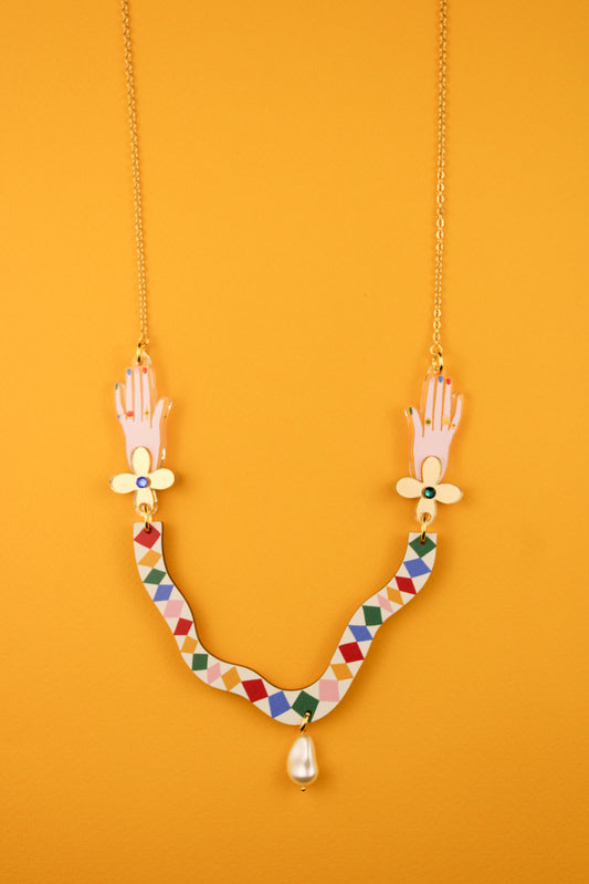 Harlequin Hand Necklace PRE ORDER