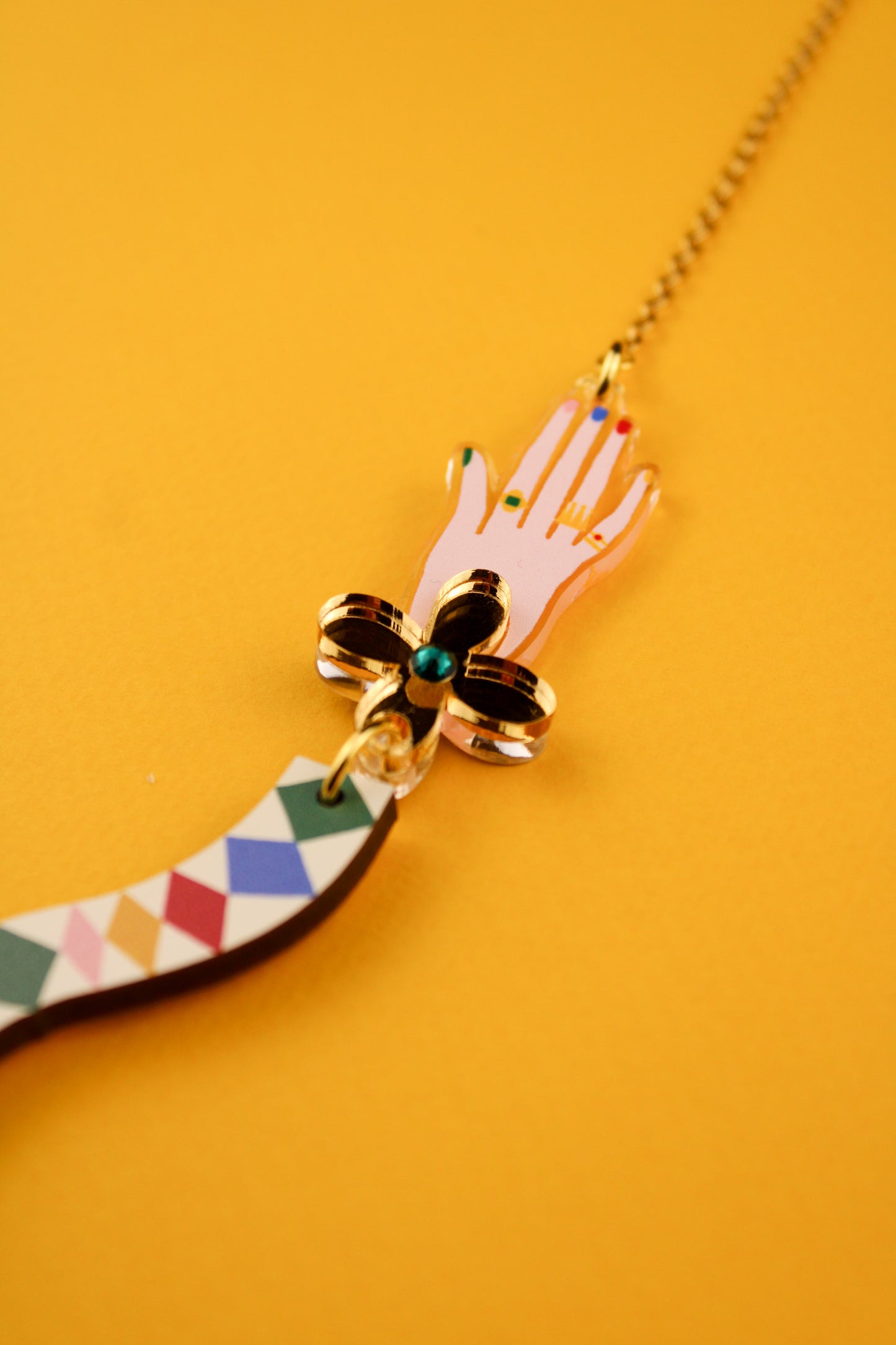 Harlequin Hand Necklace PRE ORDER