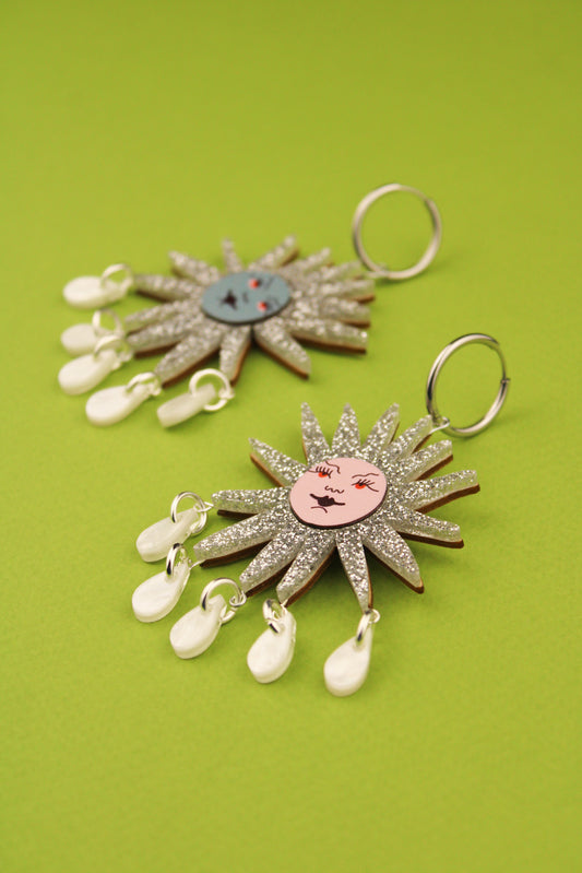 Sparkling Moon Earrings