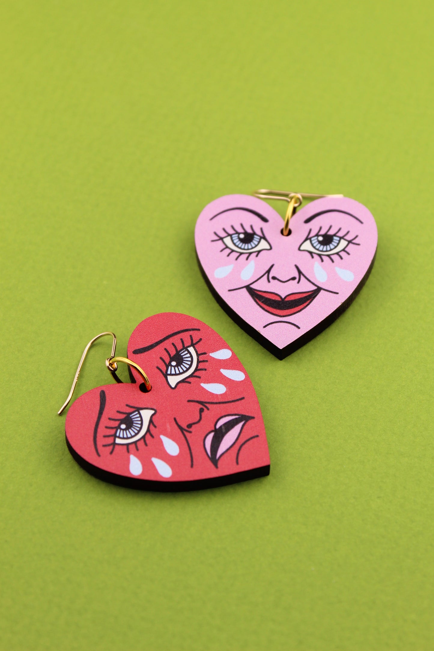 Red and Pink Mood Swings Earrings