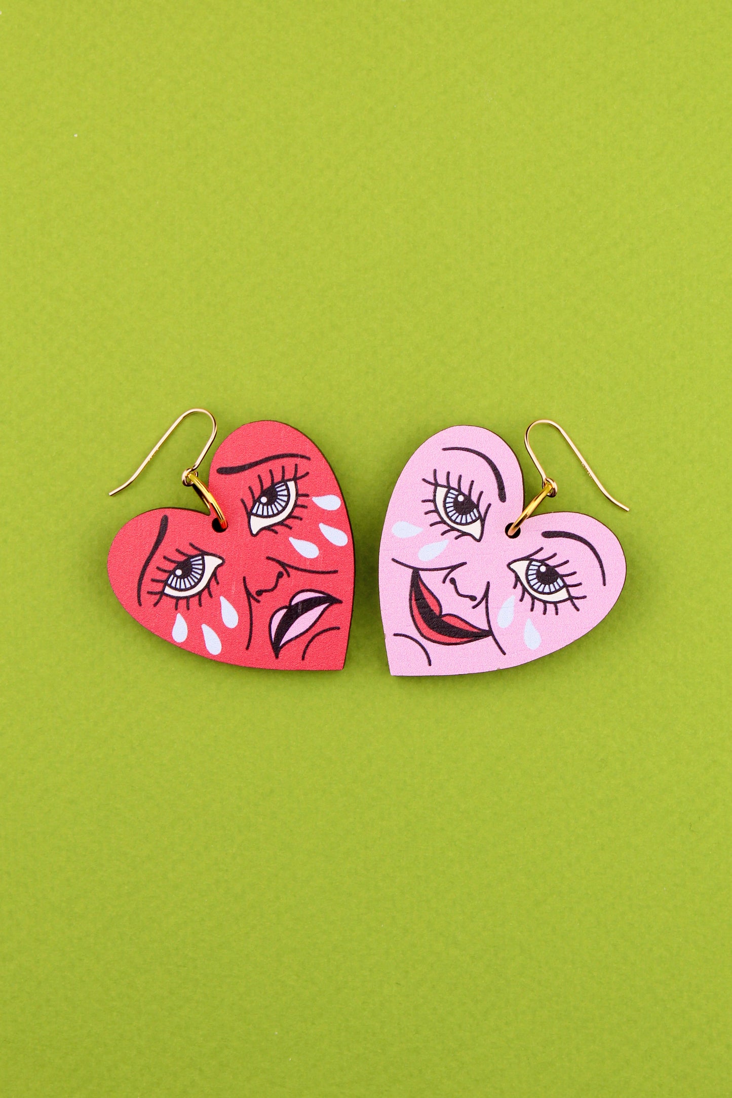 Red and Pink Mood Swings Earrings