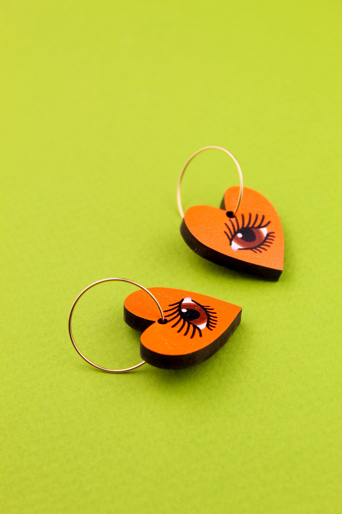 Orange Lovers Eye Earrings