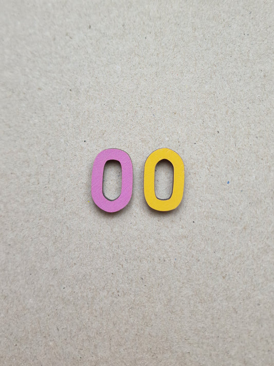 SAMPLE Loop Earrings Yellow and Pink