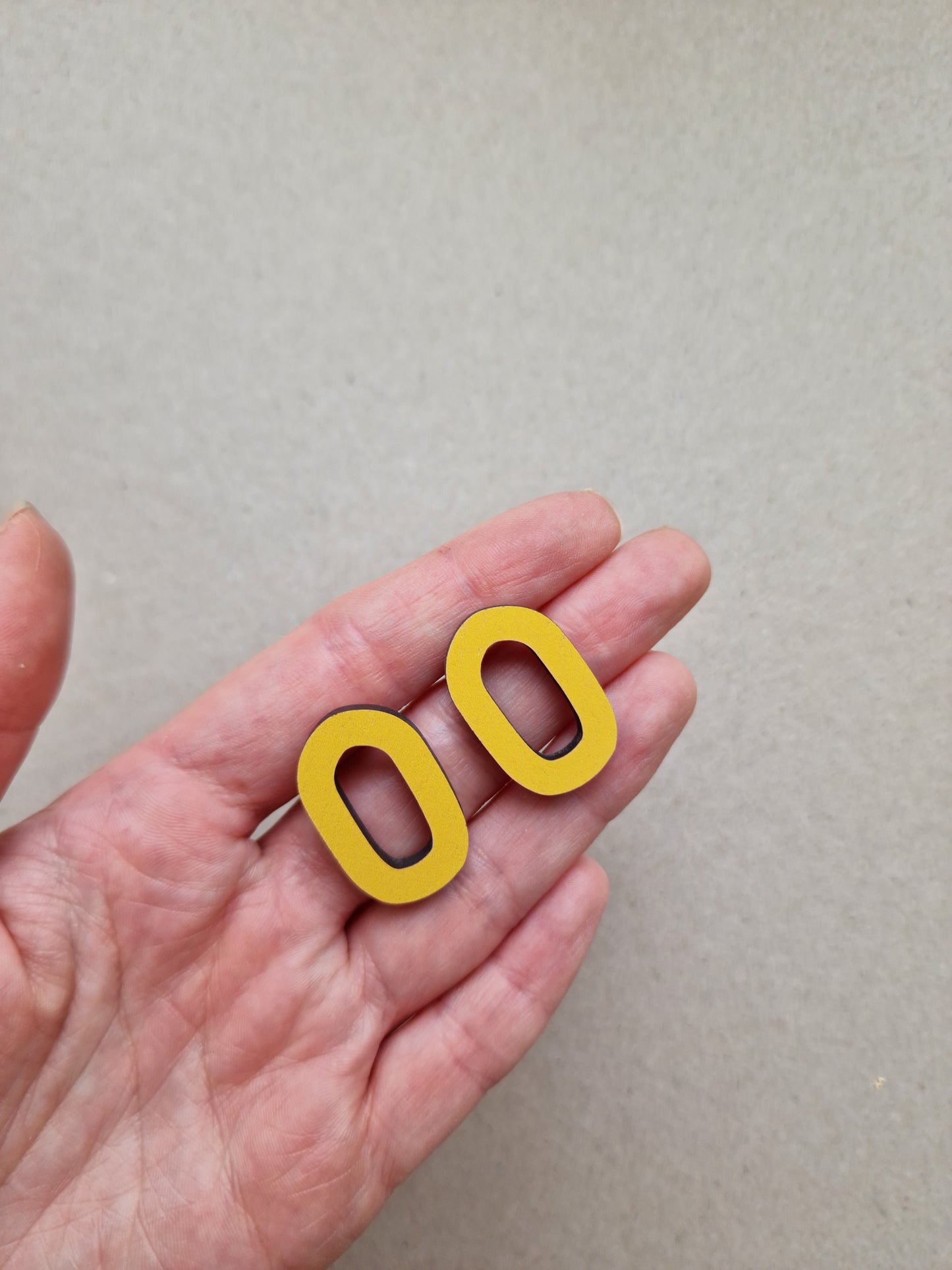 SAMPLE Yellow Loop Earrings