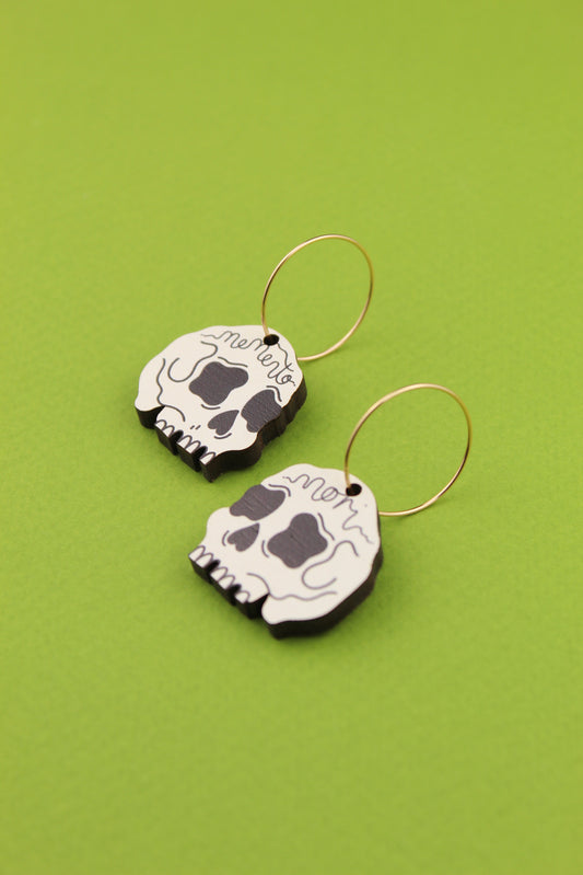 Memento Mori Skull Earrings
