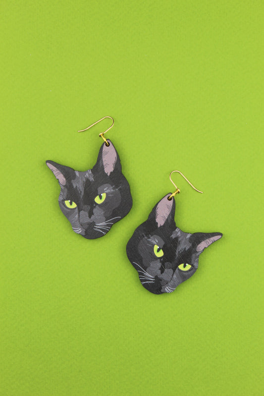 Black Cat Earrings