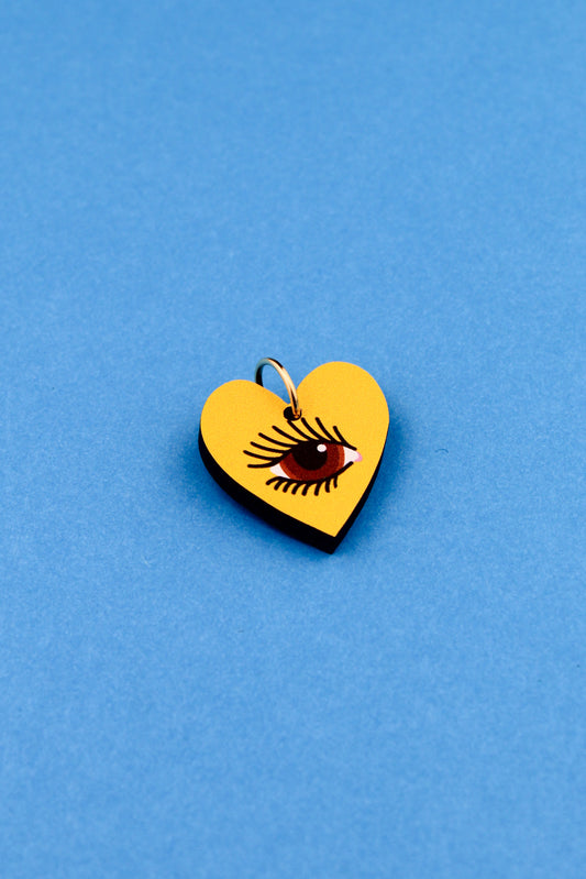 Yellow Lovers Eye Charm