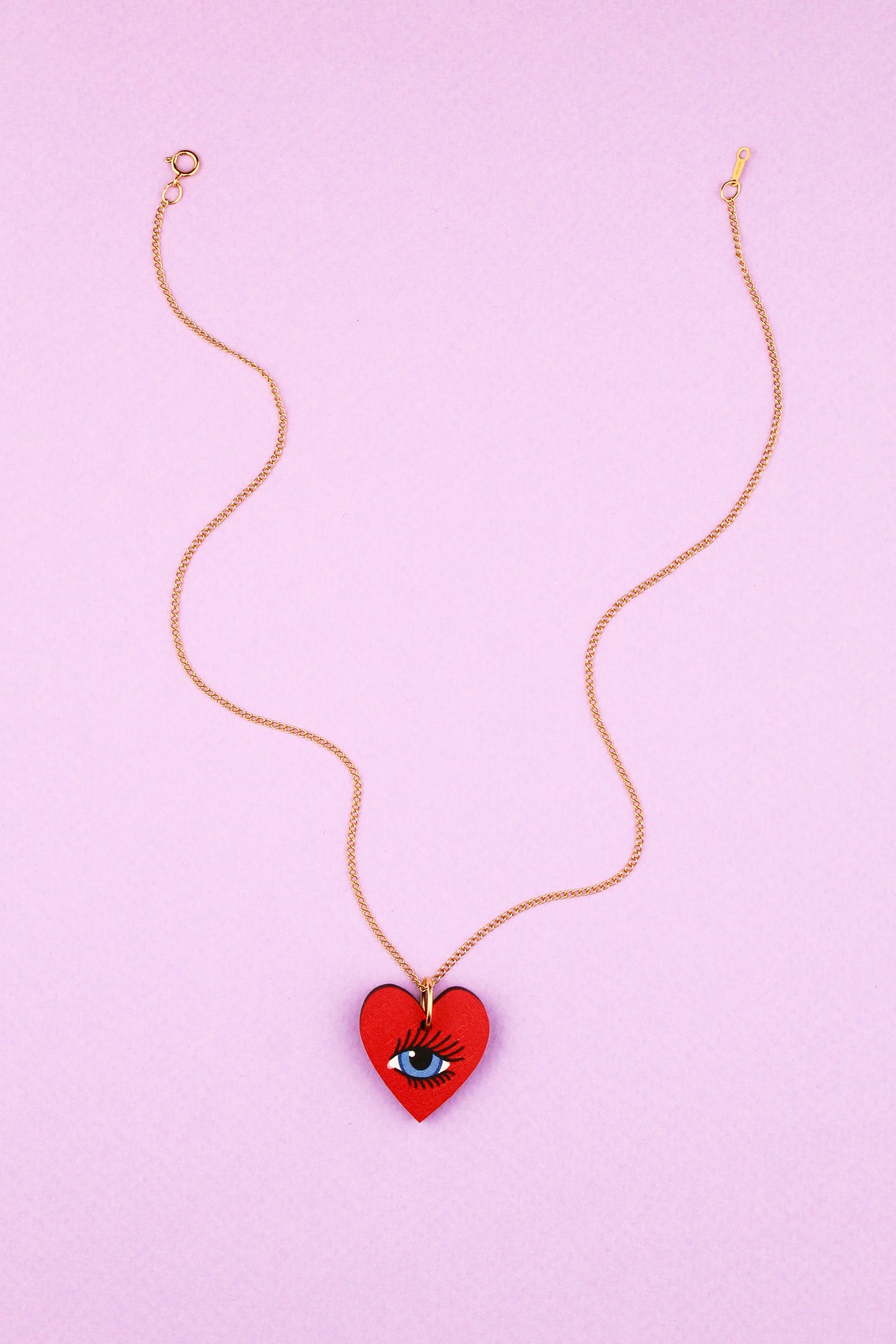 Red Lovers Eye Pendant Necklace