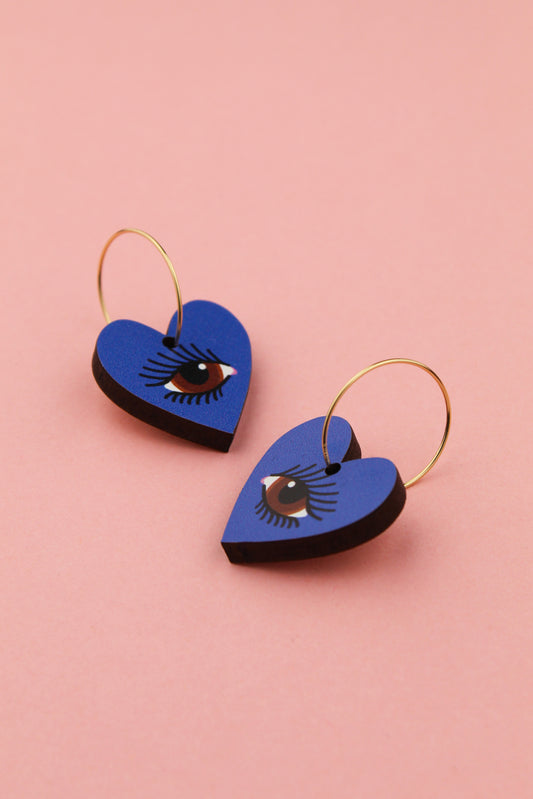 Blue Lovers Eye Earrings