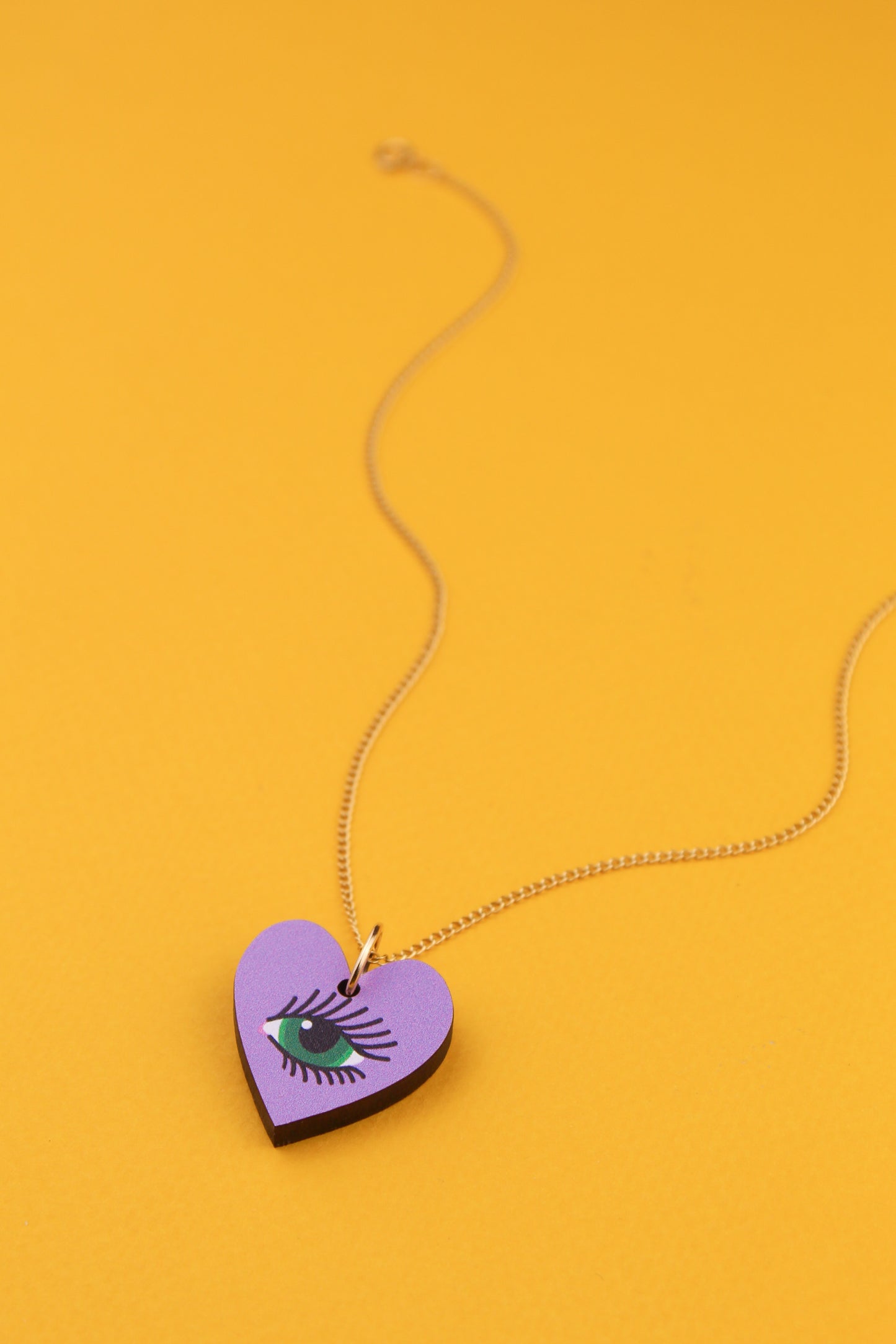 Lilac Lovers Eye Pendant Necklace
